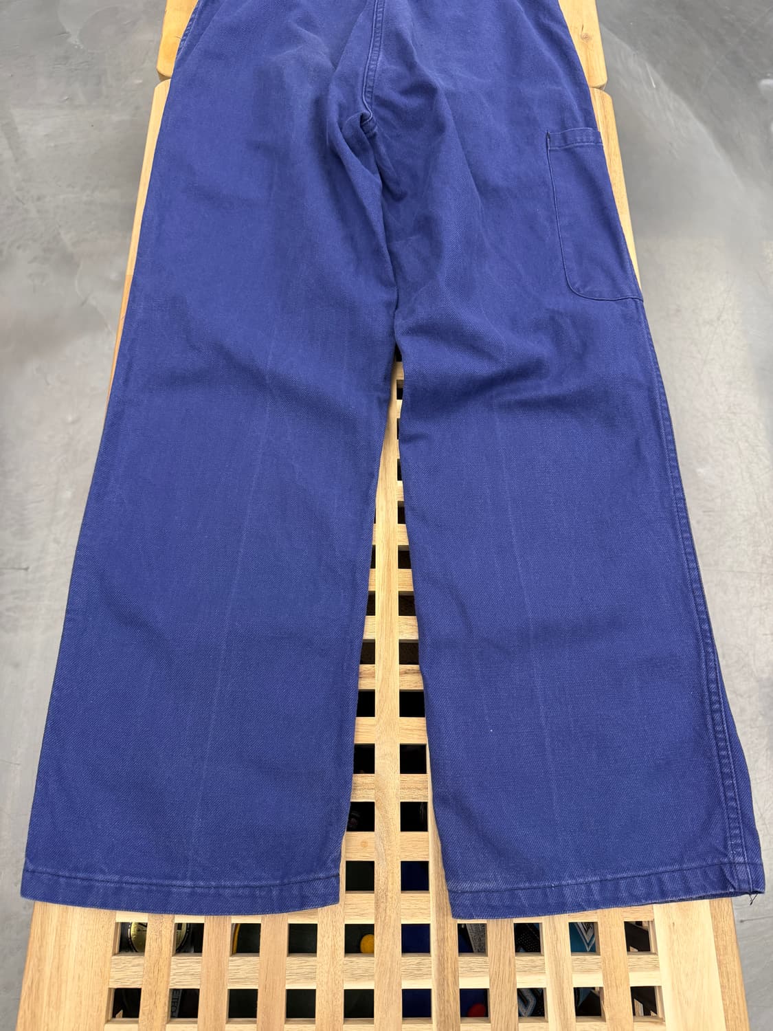 1990s FADED WASHED NAVY BLUE 프렌치워크팬츠 상품이미지9