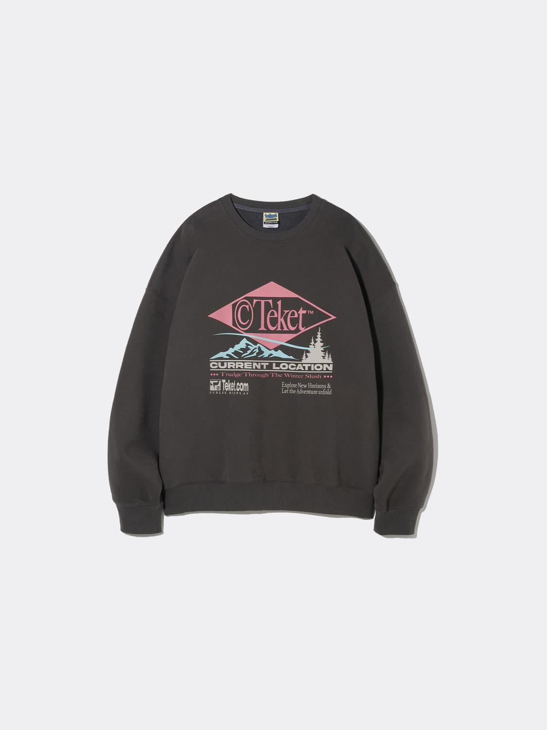 테켓 리조트 맨투맨 챠콜 상품이미지2