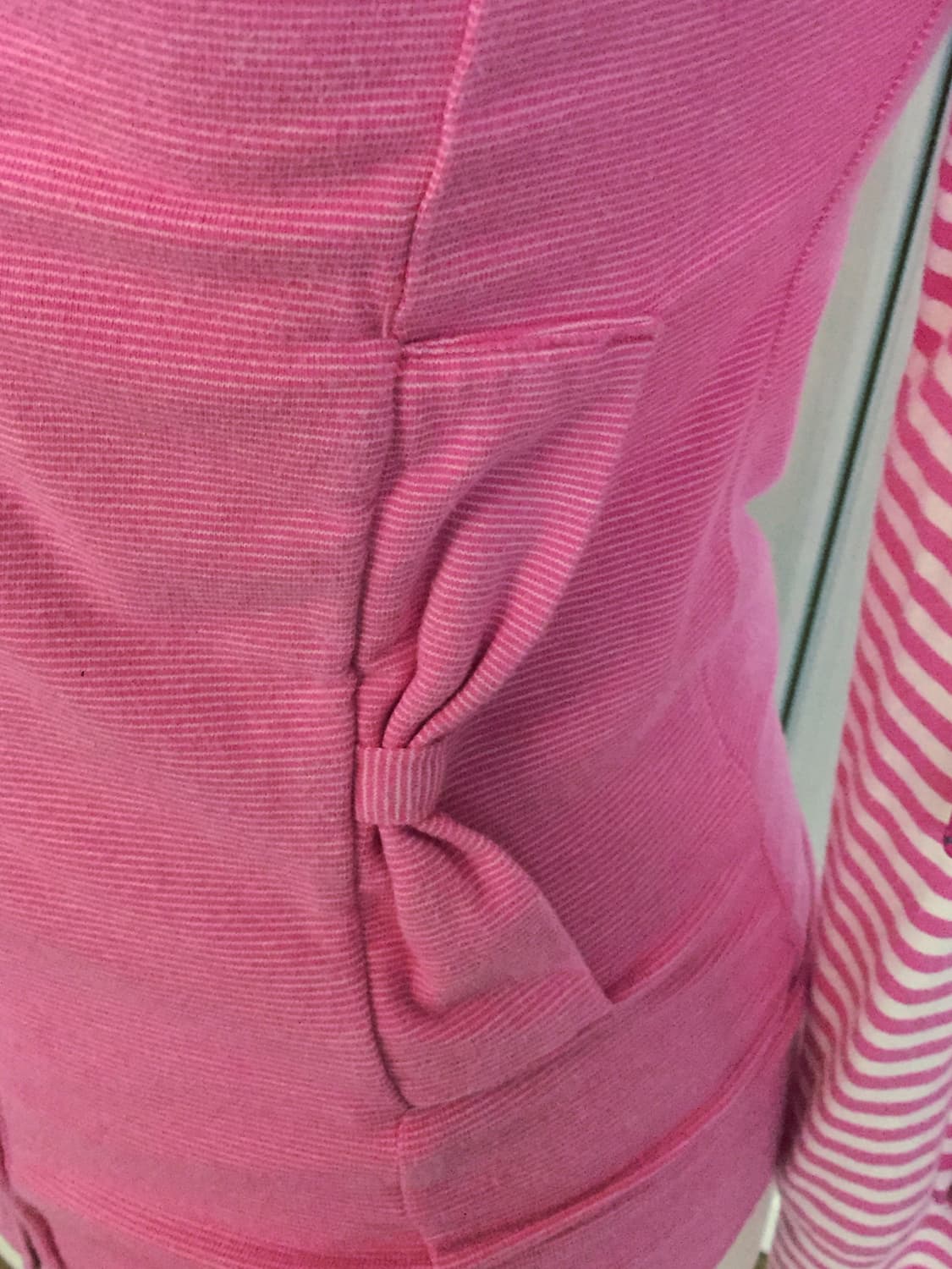 아디다스 핑크 리본 포인트 후드 집업 상품이미지3