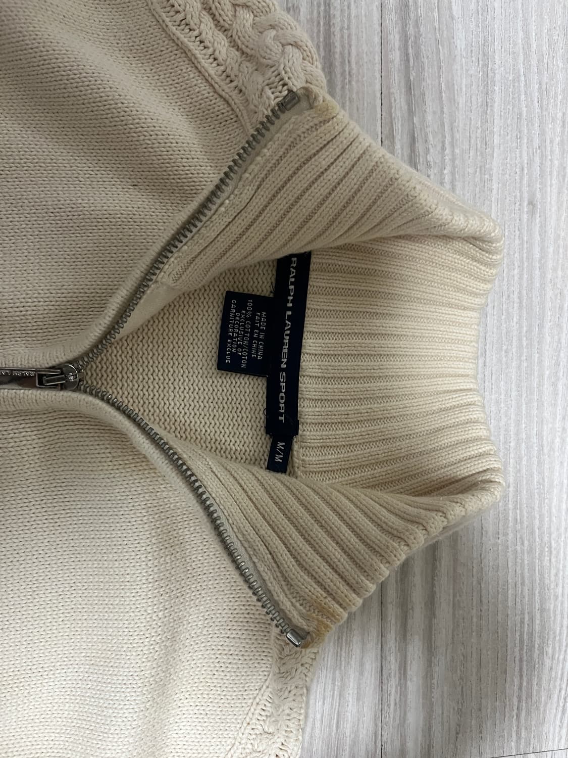 폴로 집업 니트 빈티지 상품이미지3