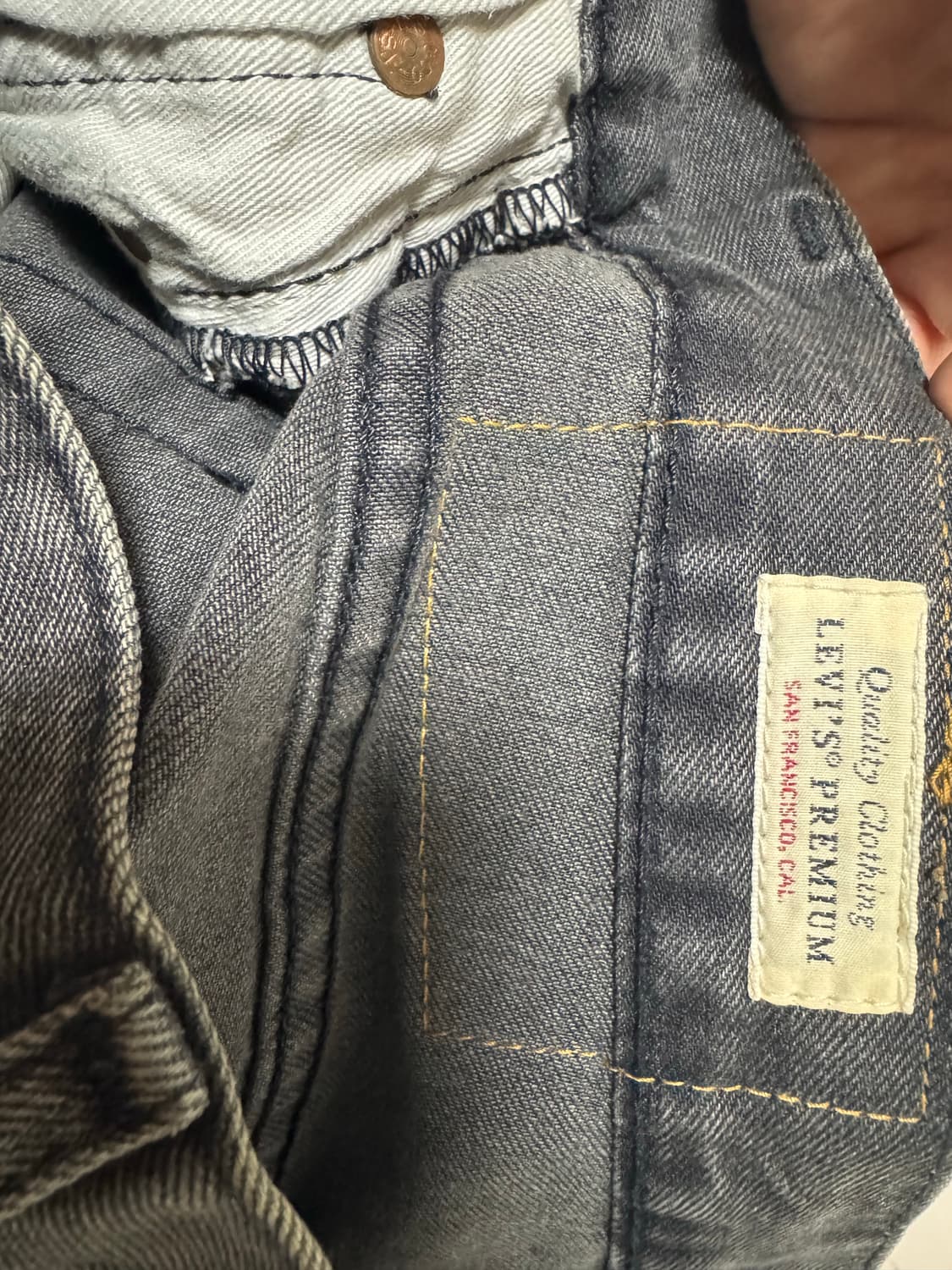 32/32]리바이스 501 흑청 데님 팬츠 상품이미지4