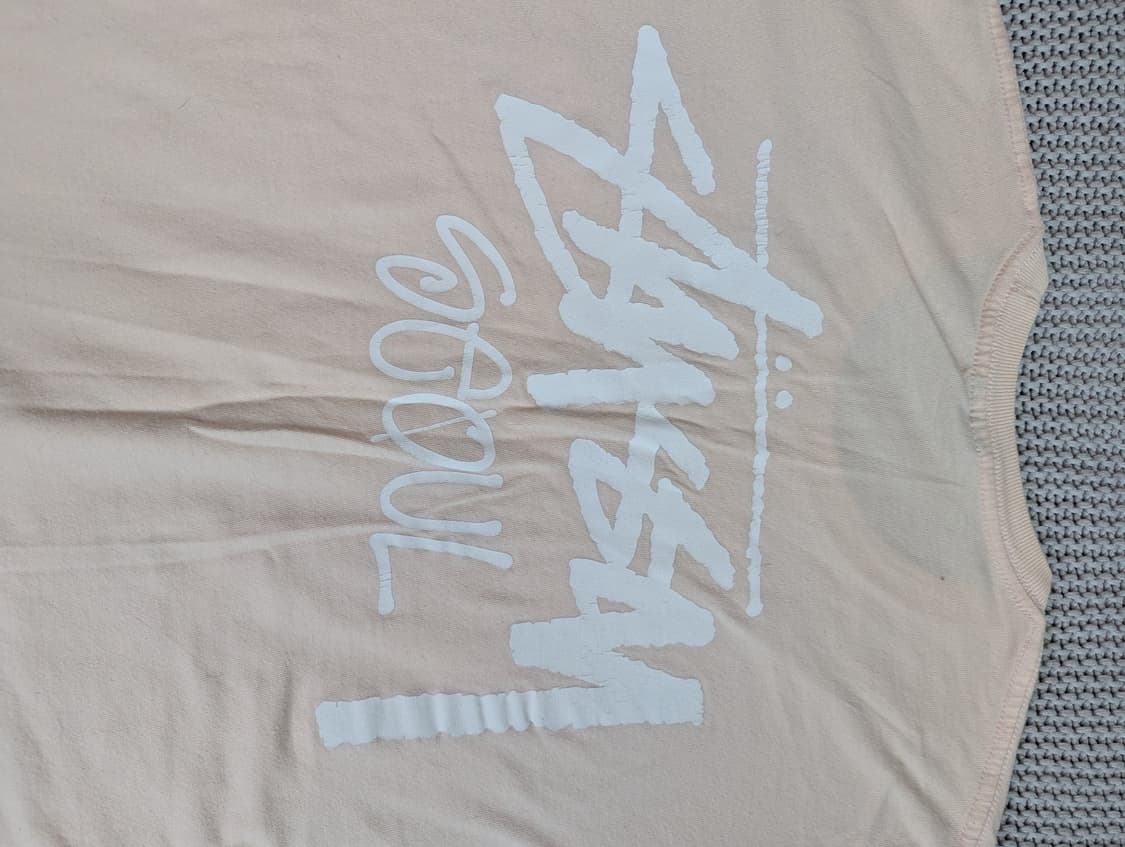 STUSSY 스투시 반팔티 핑크 M 상품이미지4