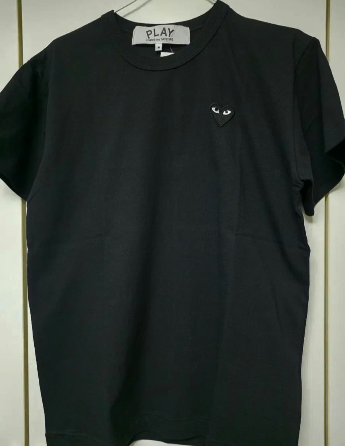 꼼데가르송 플레이 화이트.블랙 반팔 티셔츠 M 상품이미지1