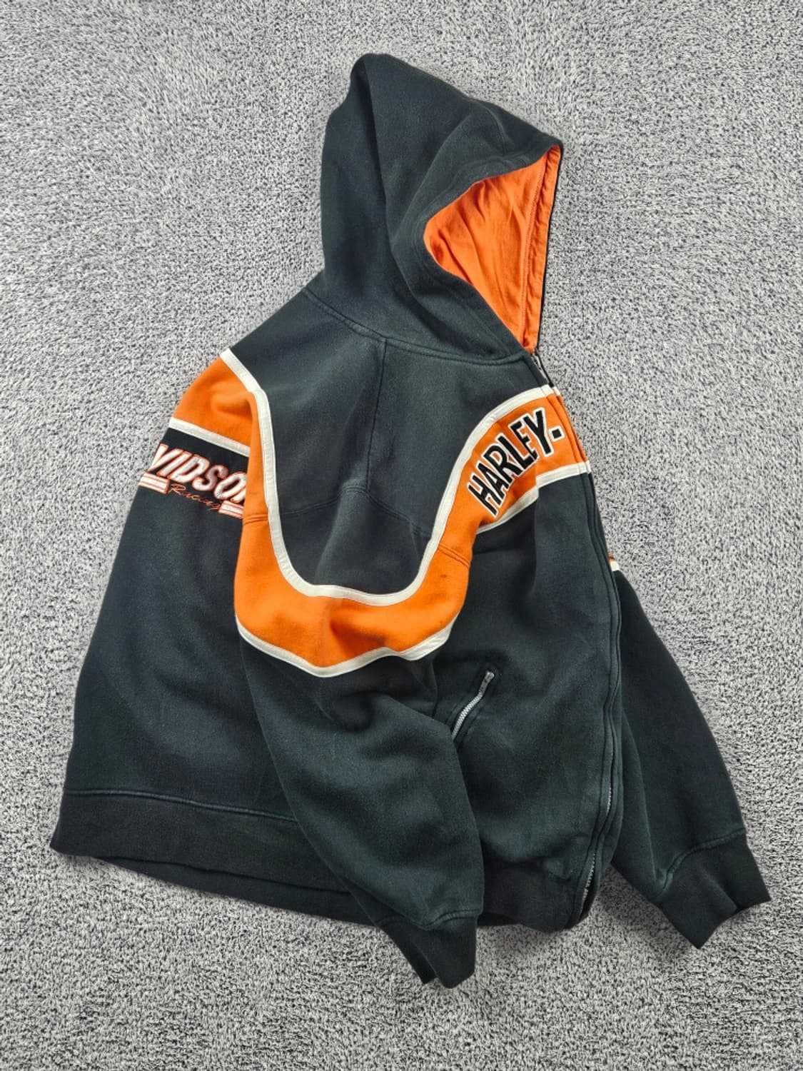 할리데이비슨 자수 스펠아웃 스웻 후드 집업 ( L ) / 11281 상품이미지4