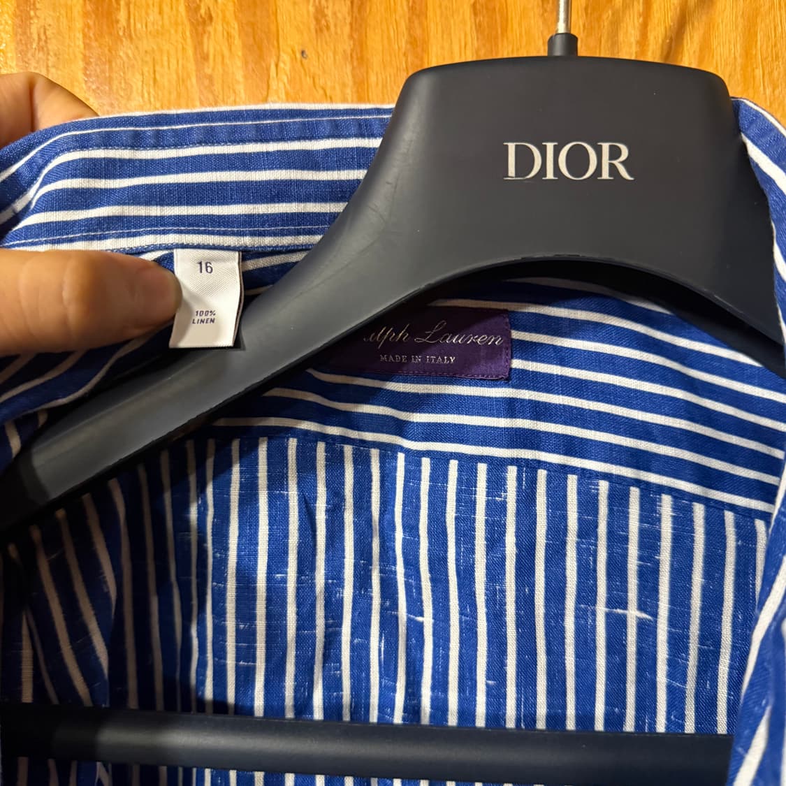 랄프로렌 퍼플라벨 스트라이프 드레스 셔츠 상품이미지6