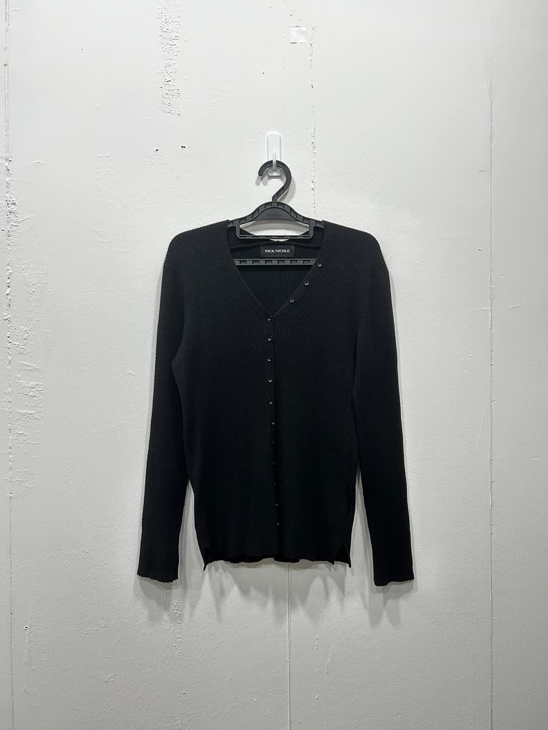 닉앤니콜 골지 슬림 가디건 블랙 상품이미지2