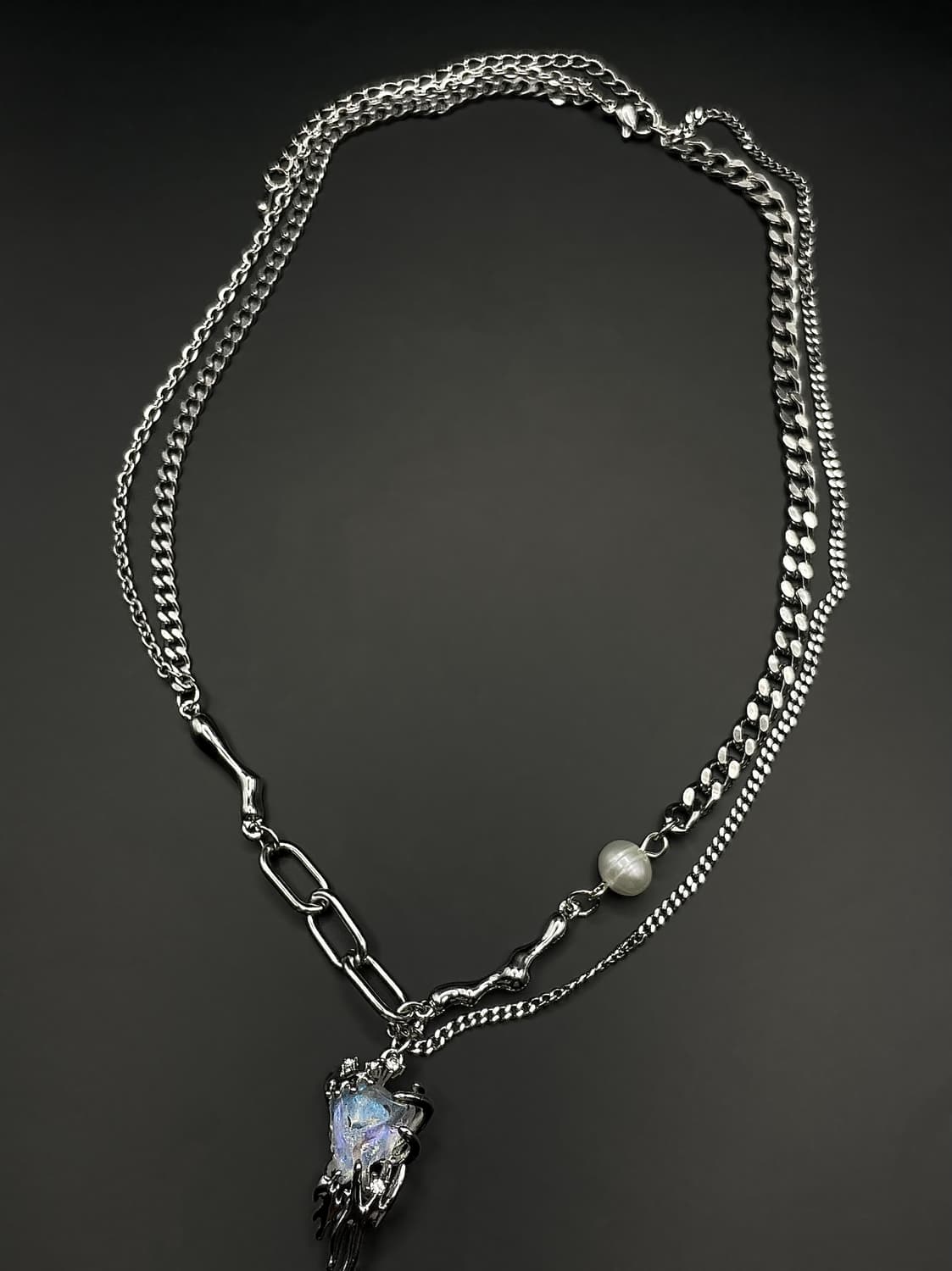 Real pearl v necklace 상품이미지8