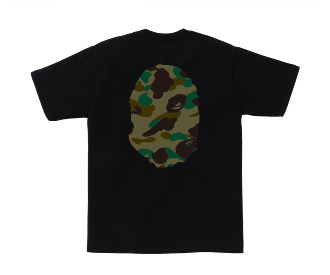 [새상품] 베이프 퍼스트 카모 빅 에이프 헤드 티셔츠 블랙 그린 상품이미지2