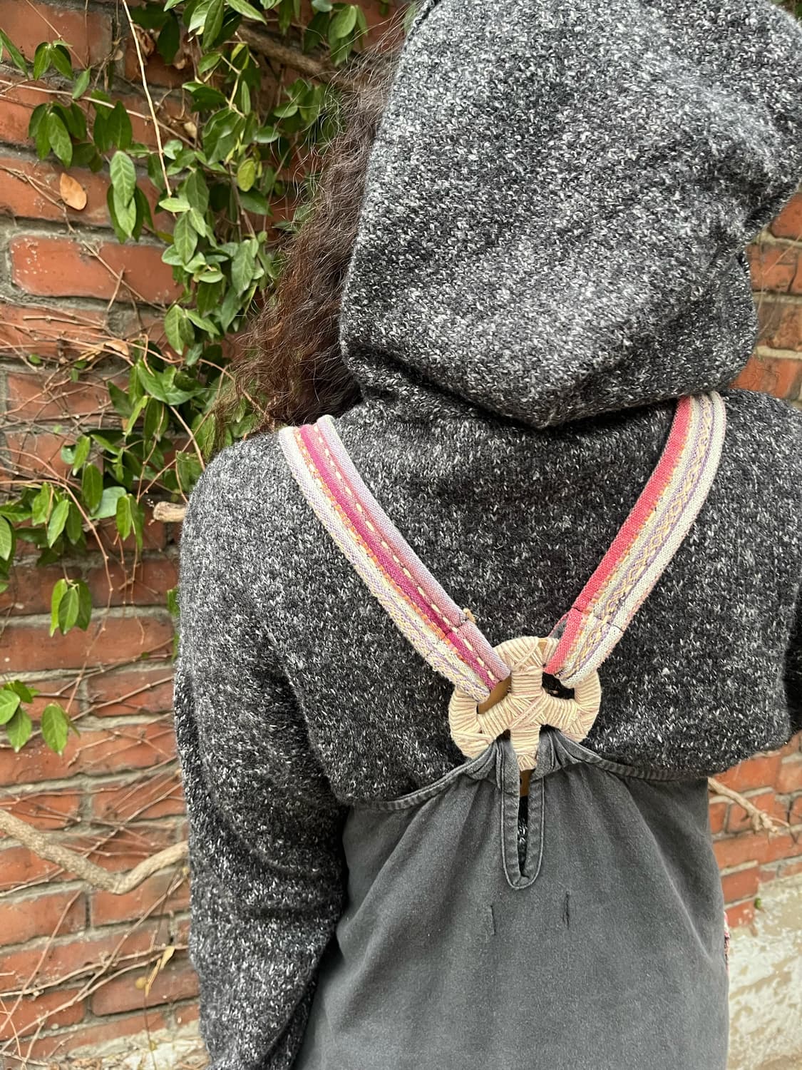 Malkika 히피 문양 피스 멜빵 미디 원피스 상품이미지5