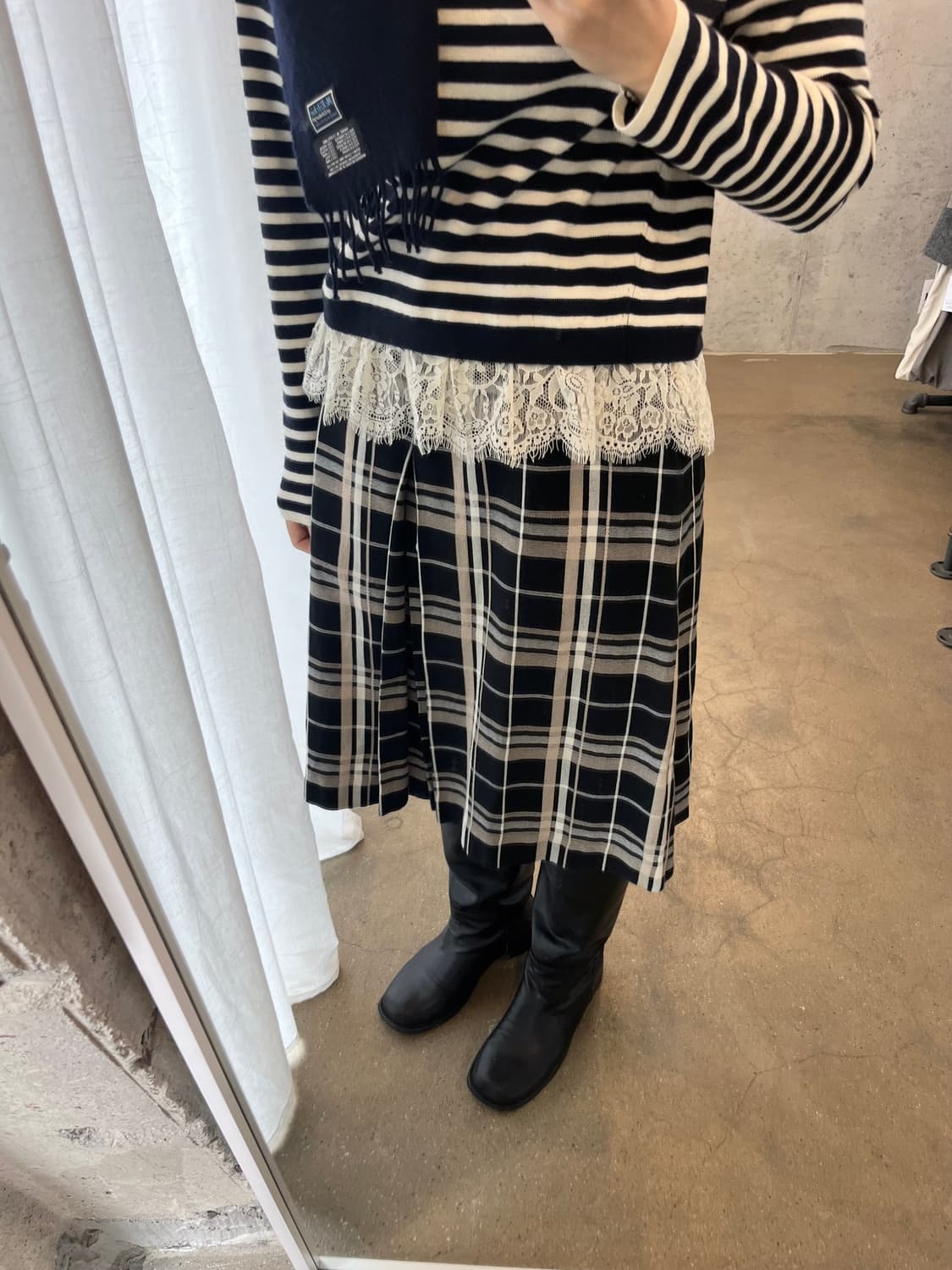 COURREGES 꾸레쥬 버튼 슬릿 스커트 상품이미지5