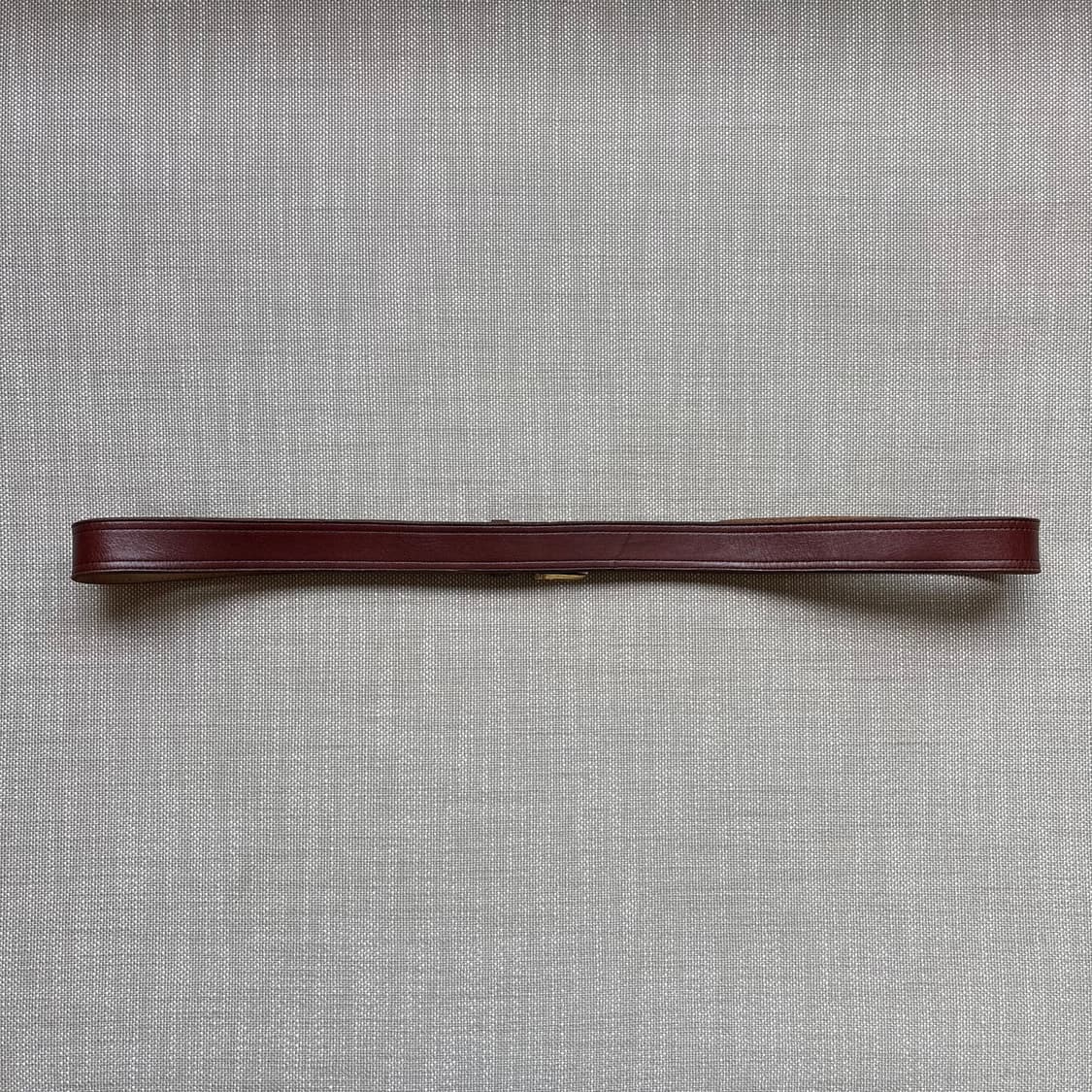 [40] 90s URUGUAY 브라운 레더 솔리드 브라스 버클 벨트 상품이미지4