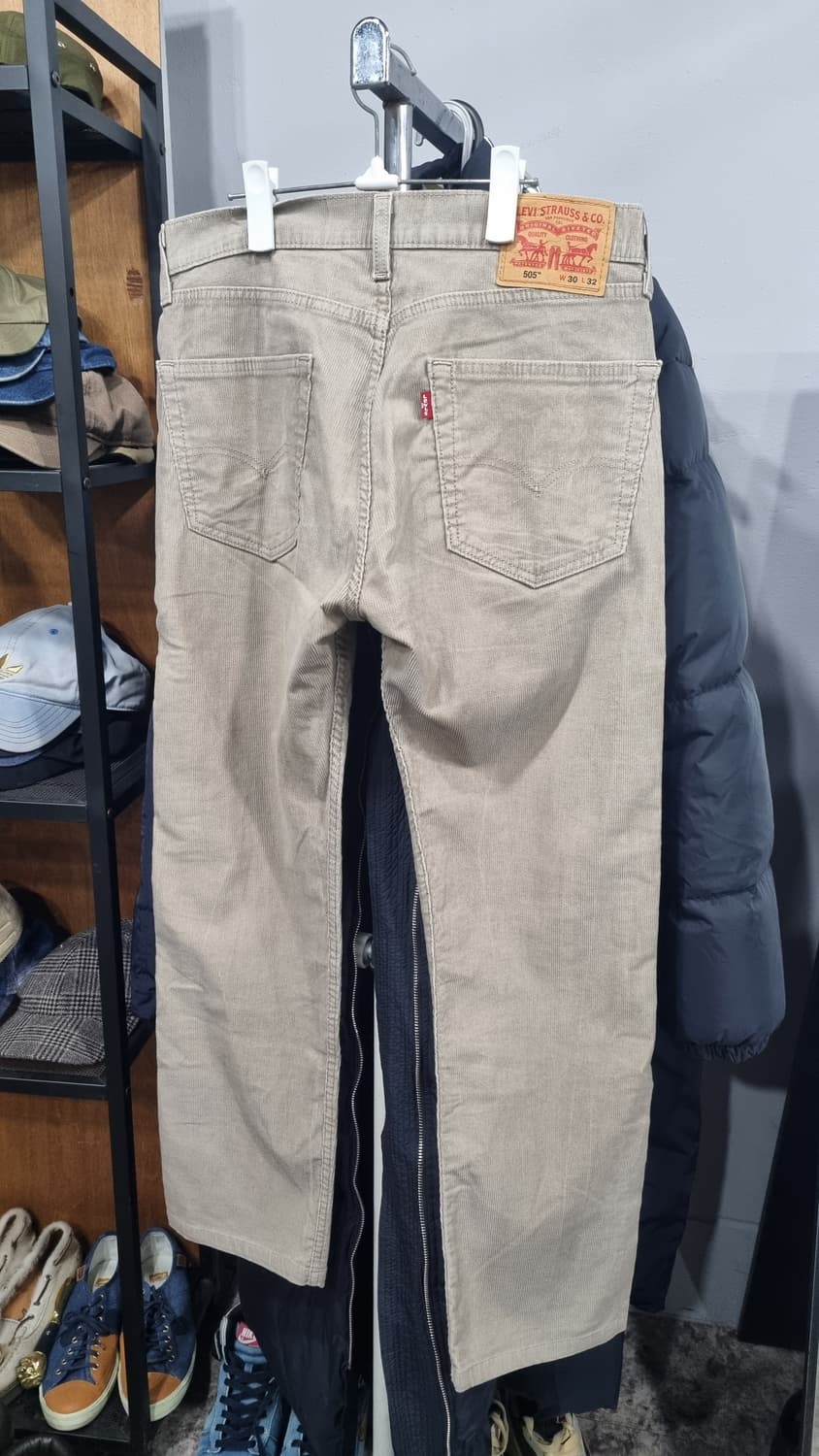 levis 505 레귤러 베이지 코듀로이(골덴)팬츠 허리31 상태10/9 상품이미지3