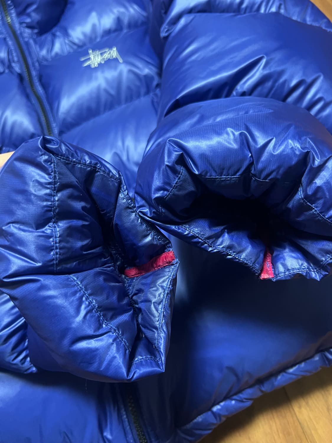 [S] 스투시 마이크로 립스탑 다운 파카 블루 상품이미지3