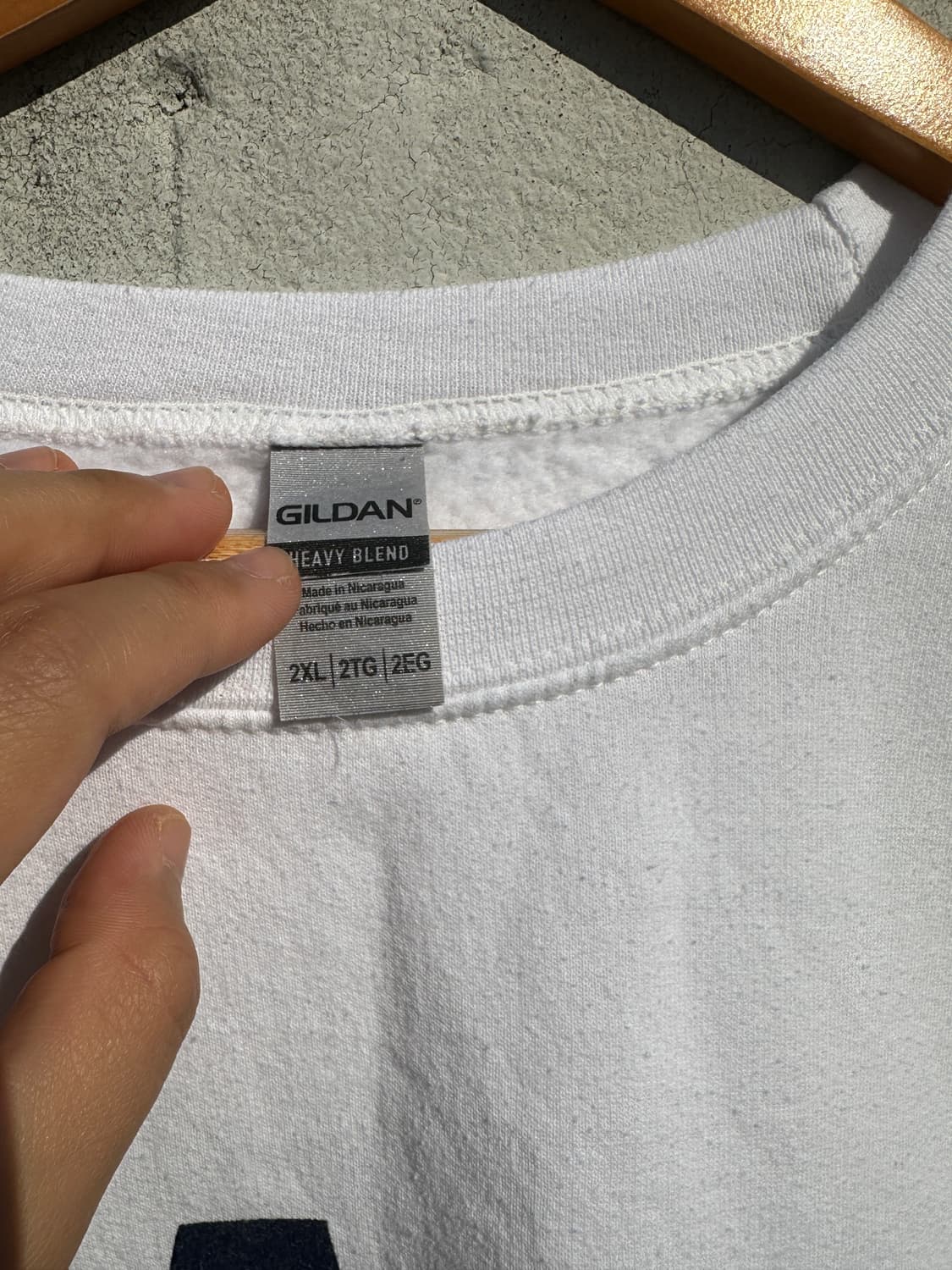 [2XL] GILDAN 길단 VAIL 화이트 맨투맨 스웻셔츠 상품이미지3