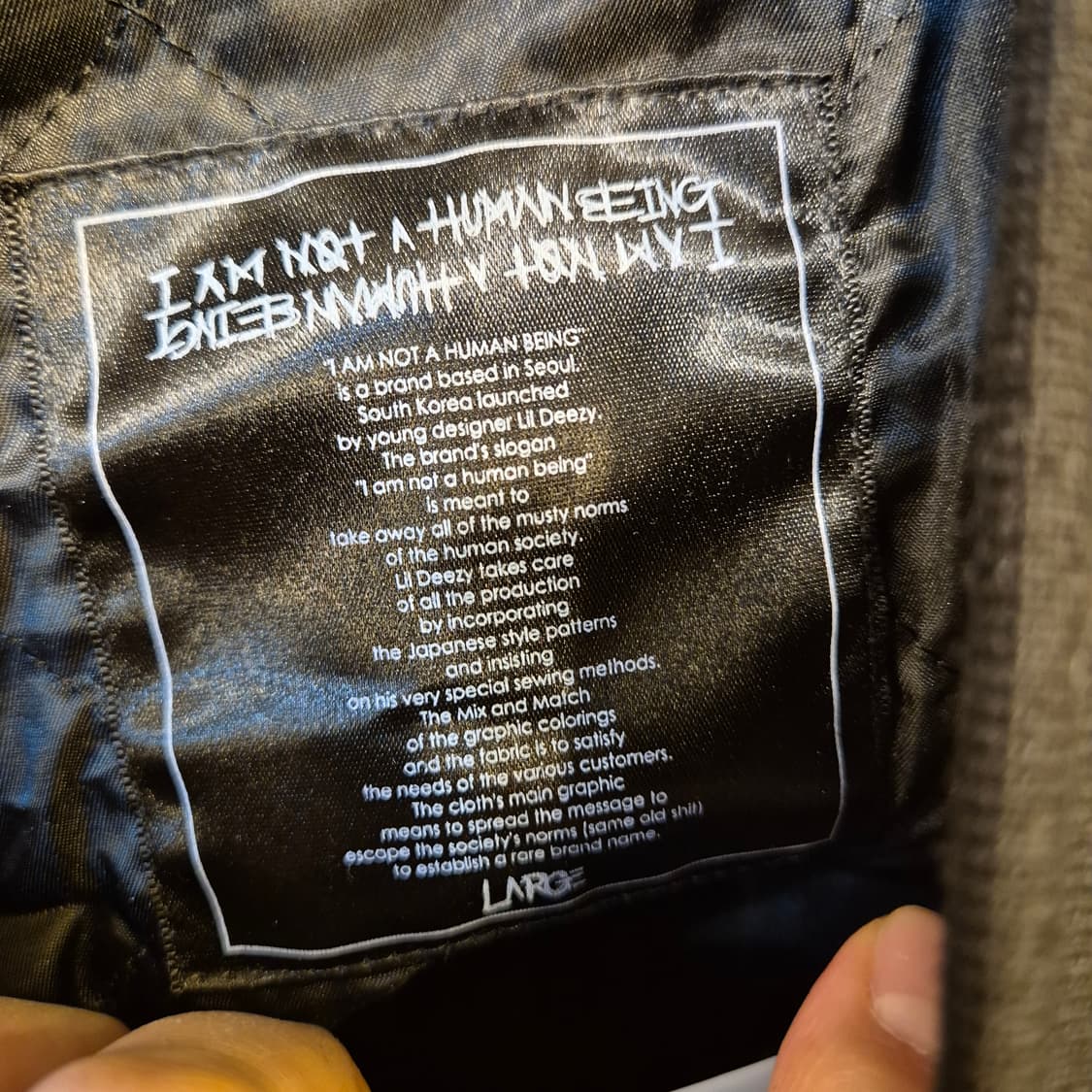 L(착샷잇음) 디스이즈네버댓 패턴 울 블루종자켓  상품이미지4