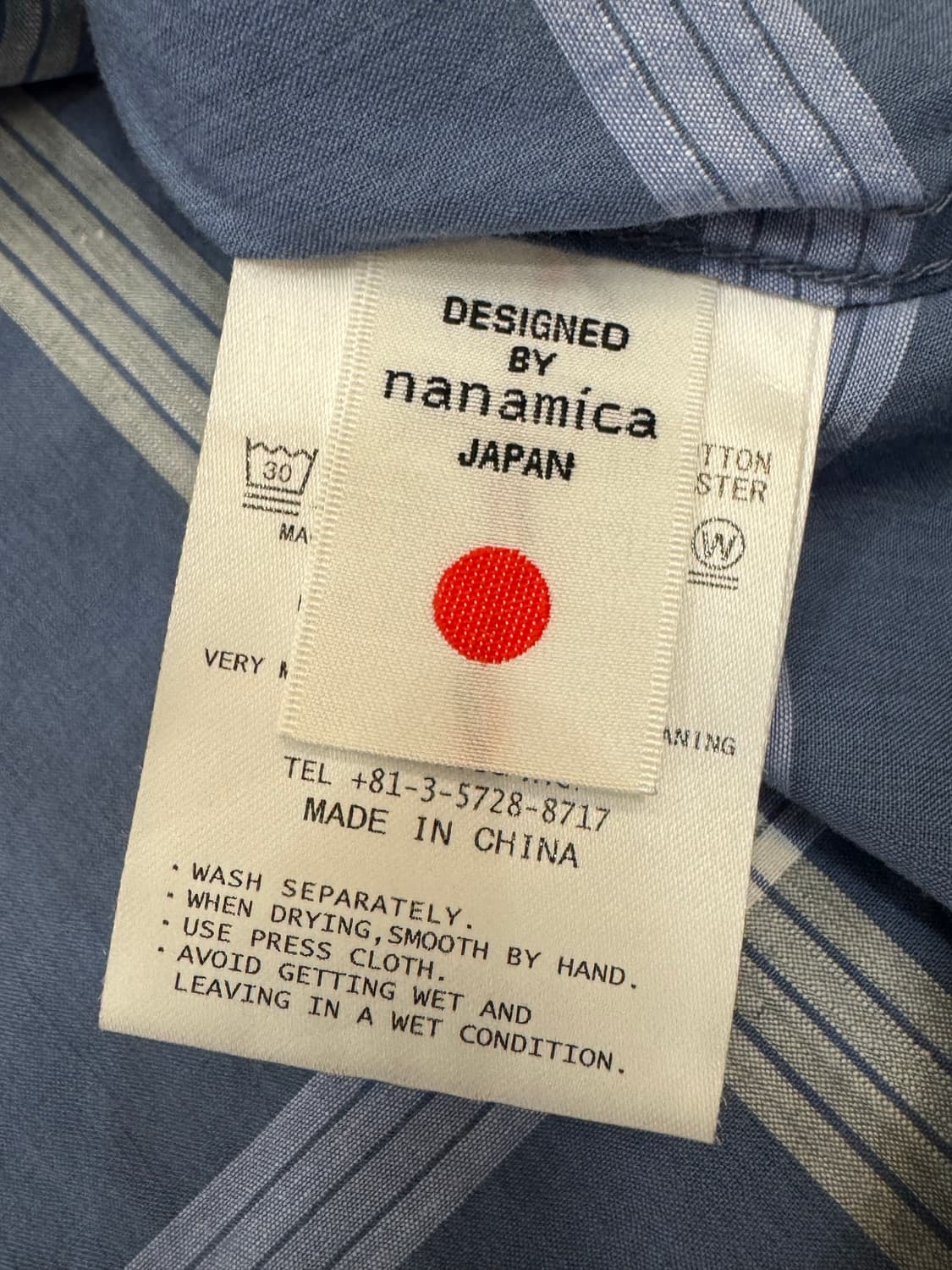 [M][100] 나나미카 팔라카 체크 셔츠 블루 상품이미지7