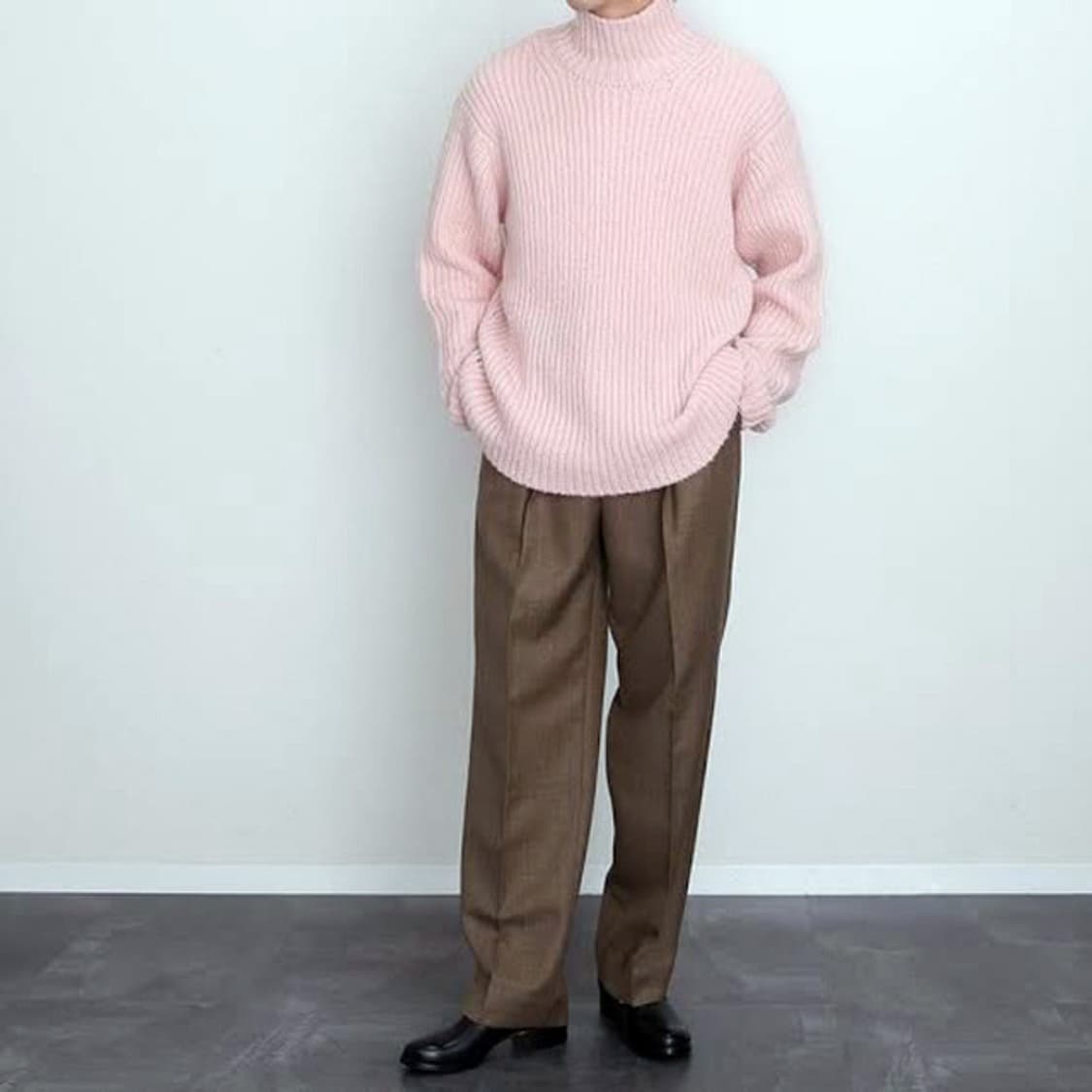 오라리 울 베이비카멜 브러쉬드 터틀넥 스웨터 4사이즈 핑크 상품이미지3