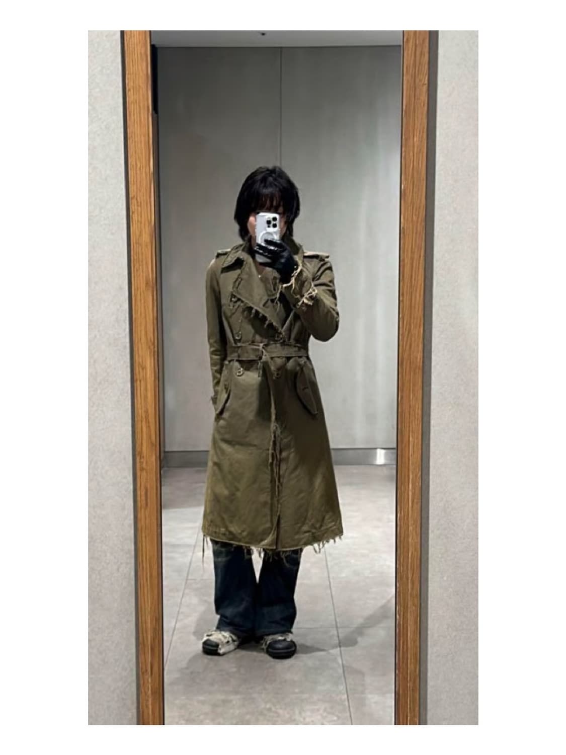 준야와타나베 디스트레스드 그런지 울 아카이브 코트 꼼데가르송 옴므 플러스 상품이미지8