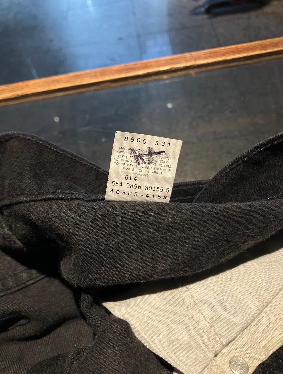 90s USA 빈티지 리바이스 505 블랙 데님 팬츠 상품이미지10