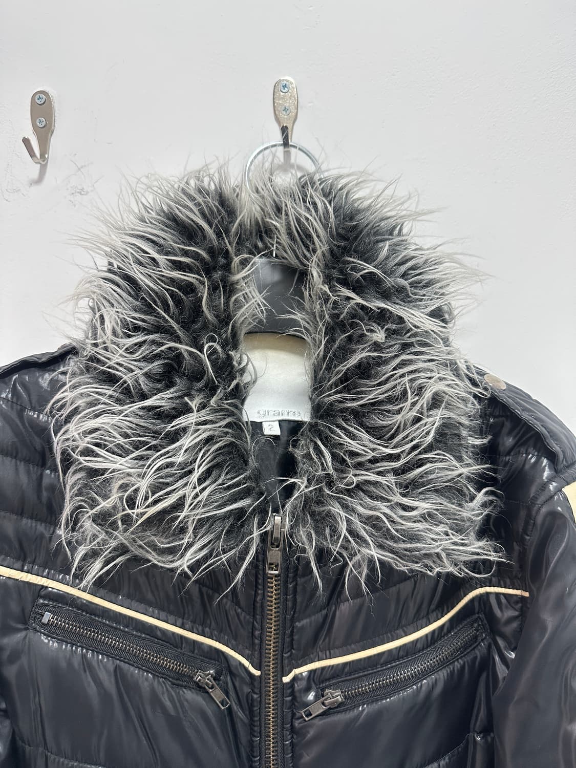 00s shaggy fur padded jacket 상품이미지6