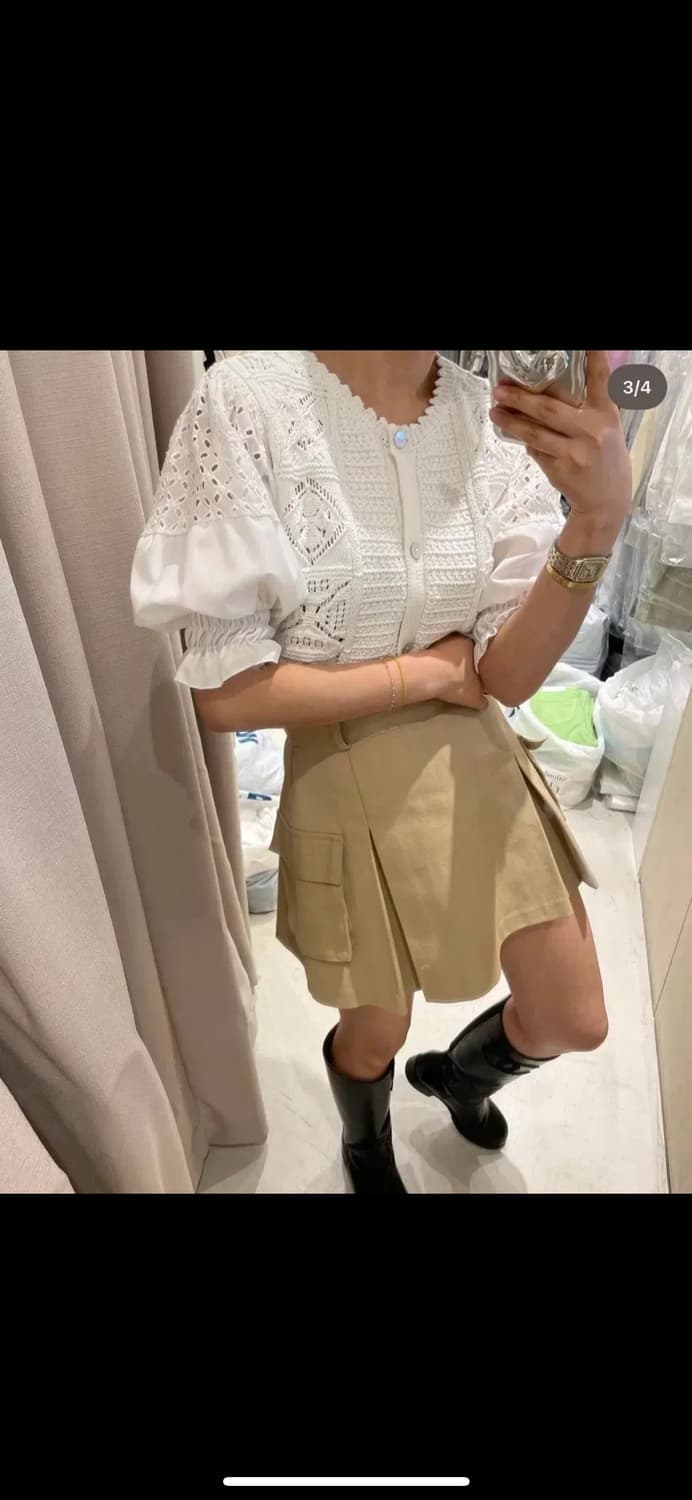 살롱드매그 니트레이스 블라우스 가디건 - 아이 상품이미지1