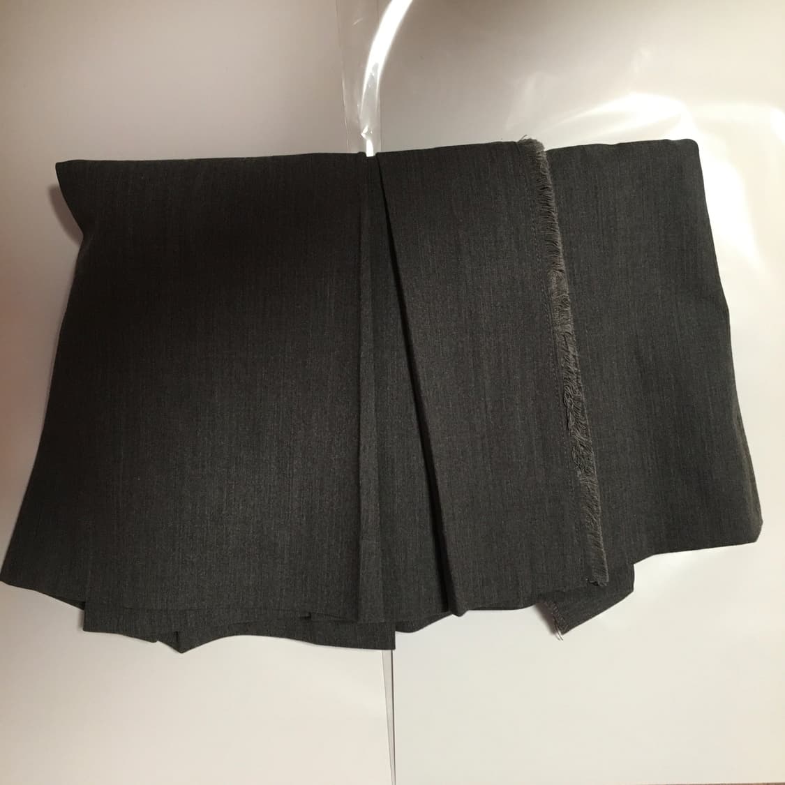 할로미늄 미디 랩스커트 그레이 상품이미지4