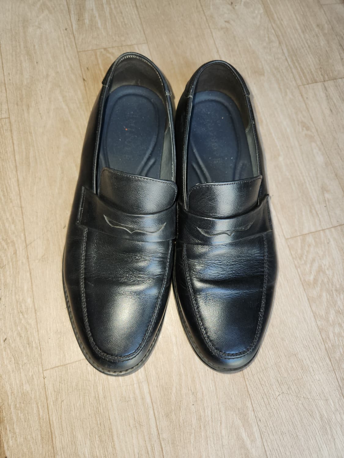 미소페 남성용 블랙 가죽 로퍼 260 상품이미지1