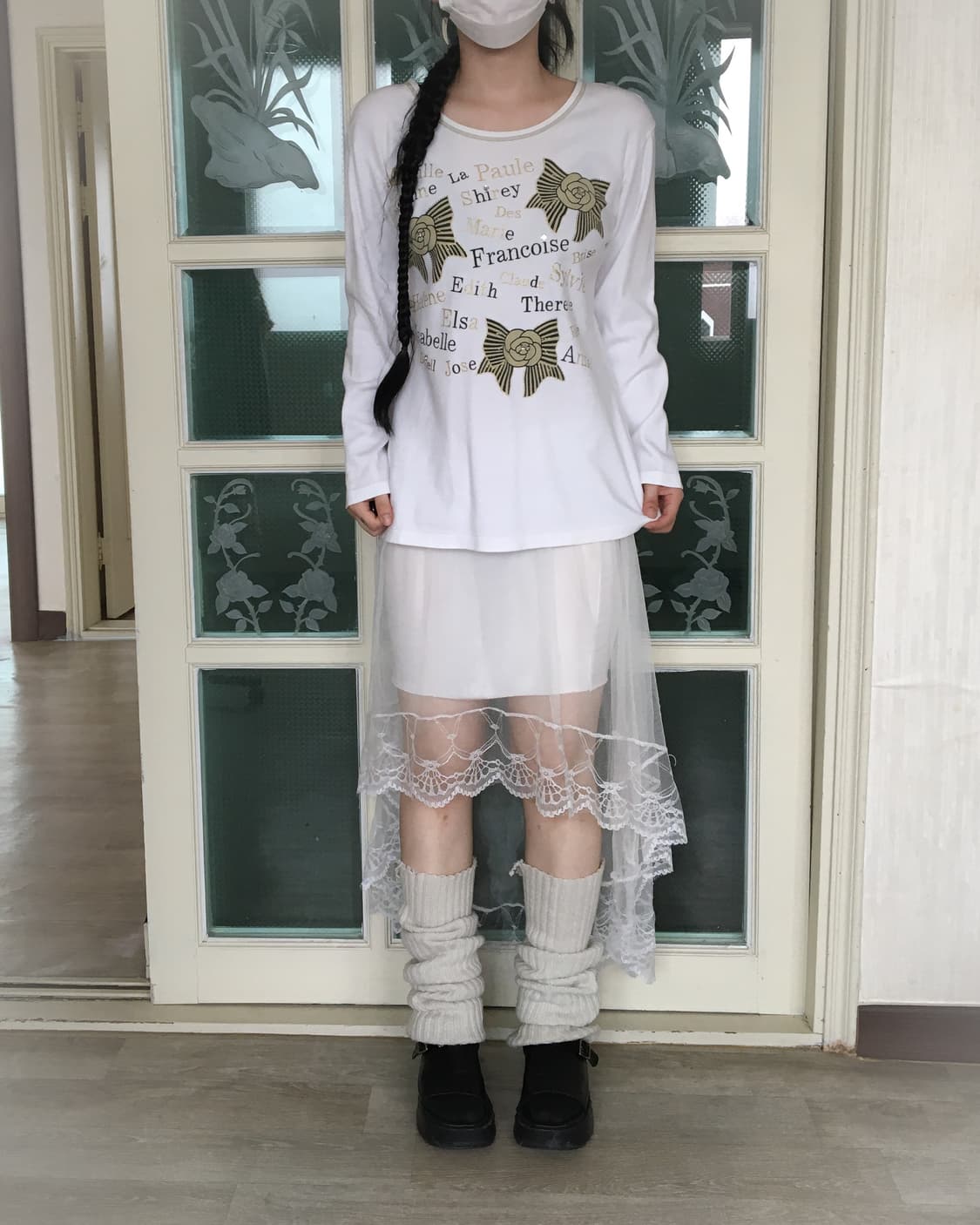 Unbalanced lace sha skirt 상품이미지6