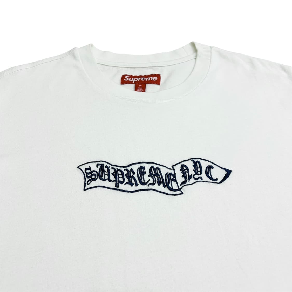 슈프림 23FW 화이트 반팔 티셔츠 오버핏 (M) 상품이미지3