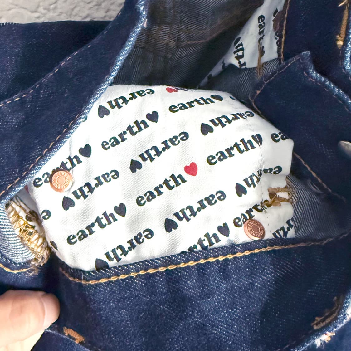 [EARTH MUSIC & ECOLOGY] 딥인디고 데님 하프팬츠 상품이미지7