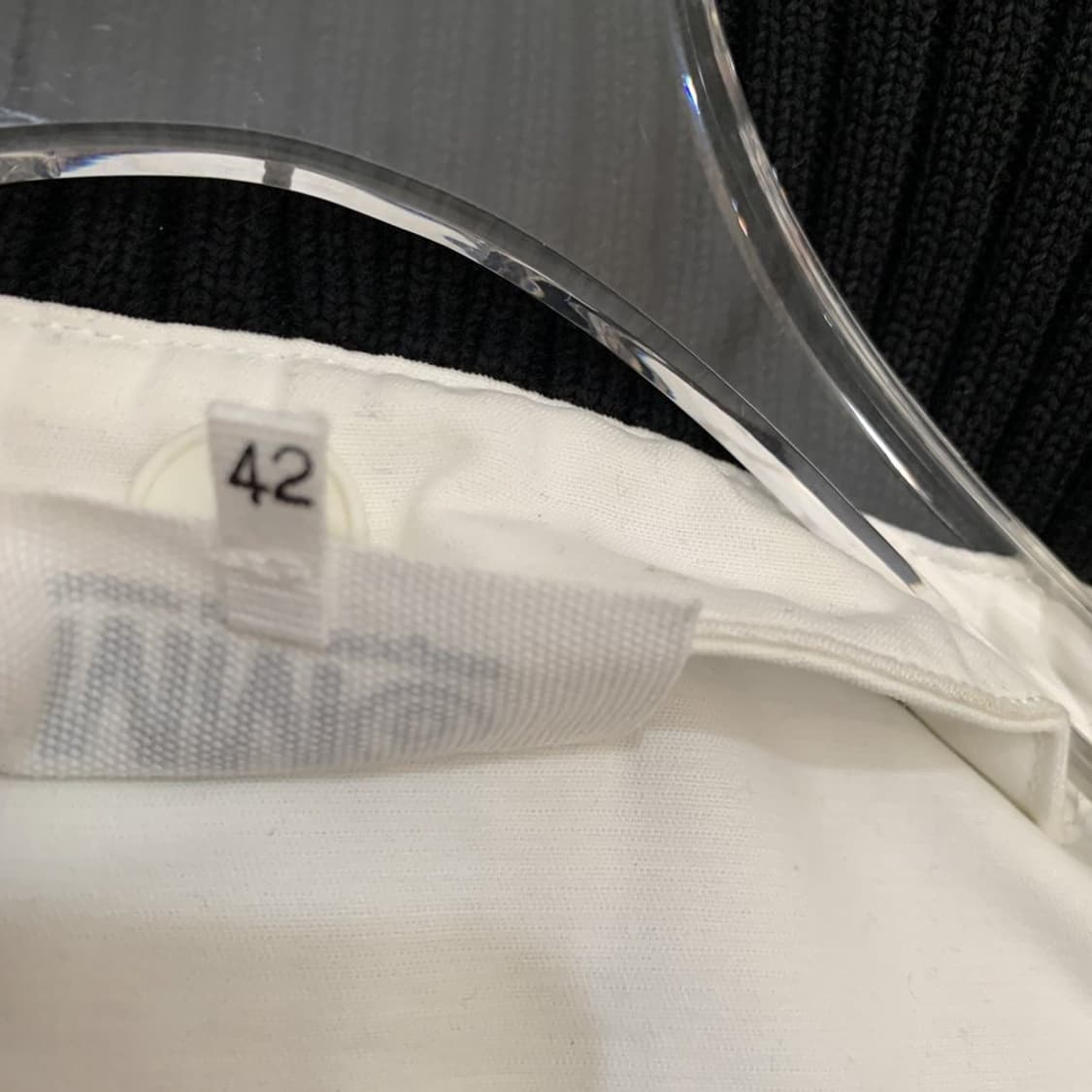 42 MM6 메종 마르지엘라 니트 리브 카라 블랙 코트 상품이미지7