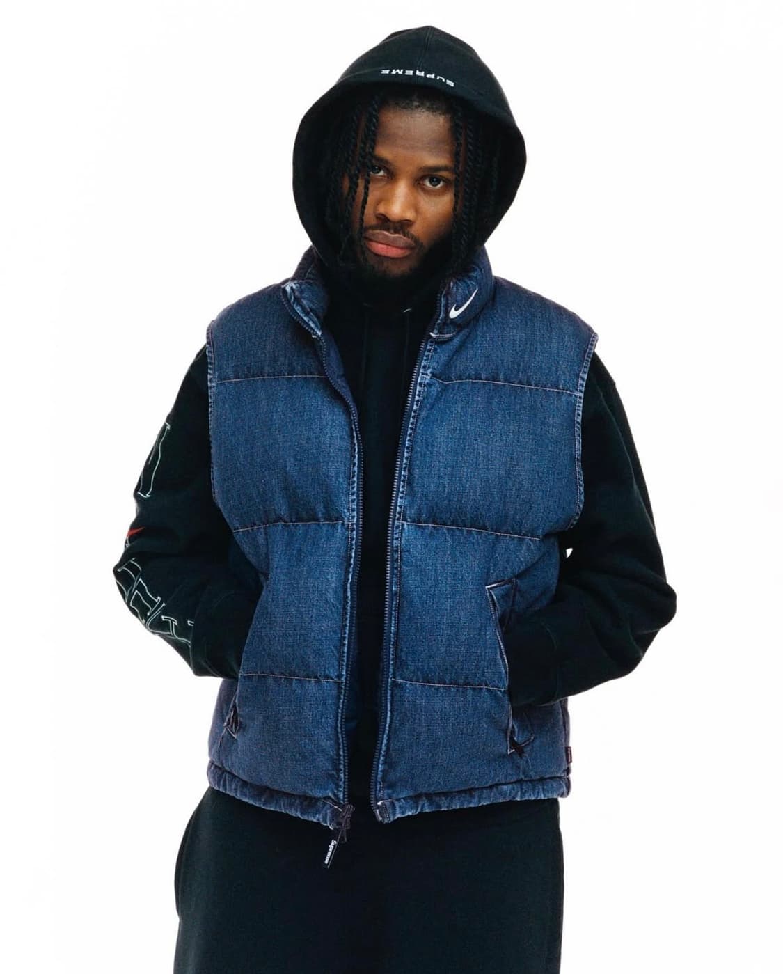 슈프림 x 나이키 데님 퍼퍼 베스트 블랙 - 24SS (XL) 상품이미지3