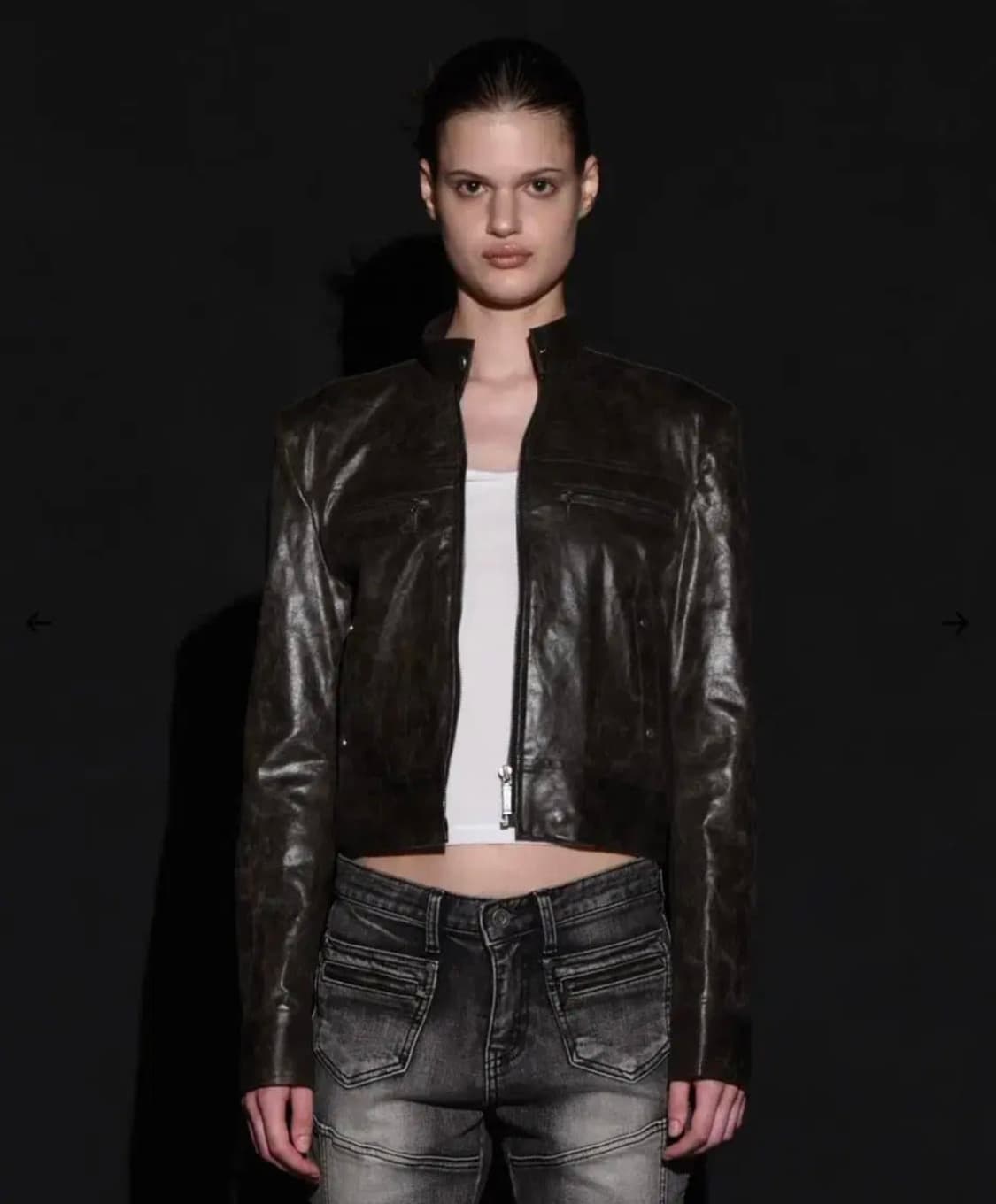 보헤미안서울 가죽자켓 브라운 상품이미지3