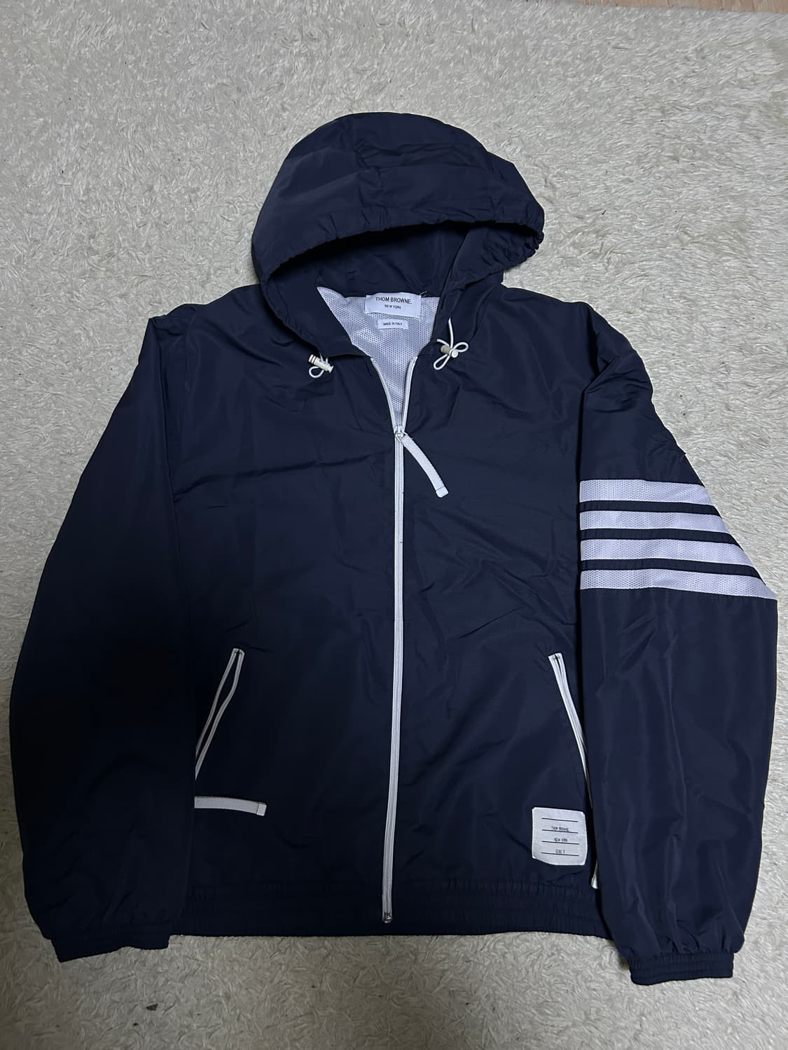 [3] 톰브라운 립스탑 메쉬 바람막이 네이비 상품이미지1