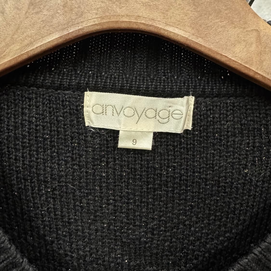 90s JPN VINTAGE 자카드 니트 가디건 금장 버튼 포인트 블랙 상품이미지5