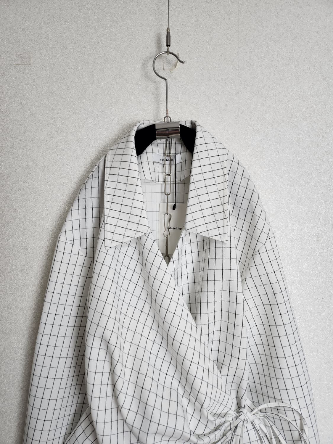가브리엘리 체크 랩 블라우스55 66  상품이미지2