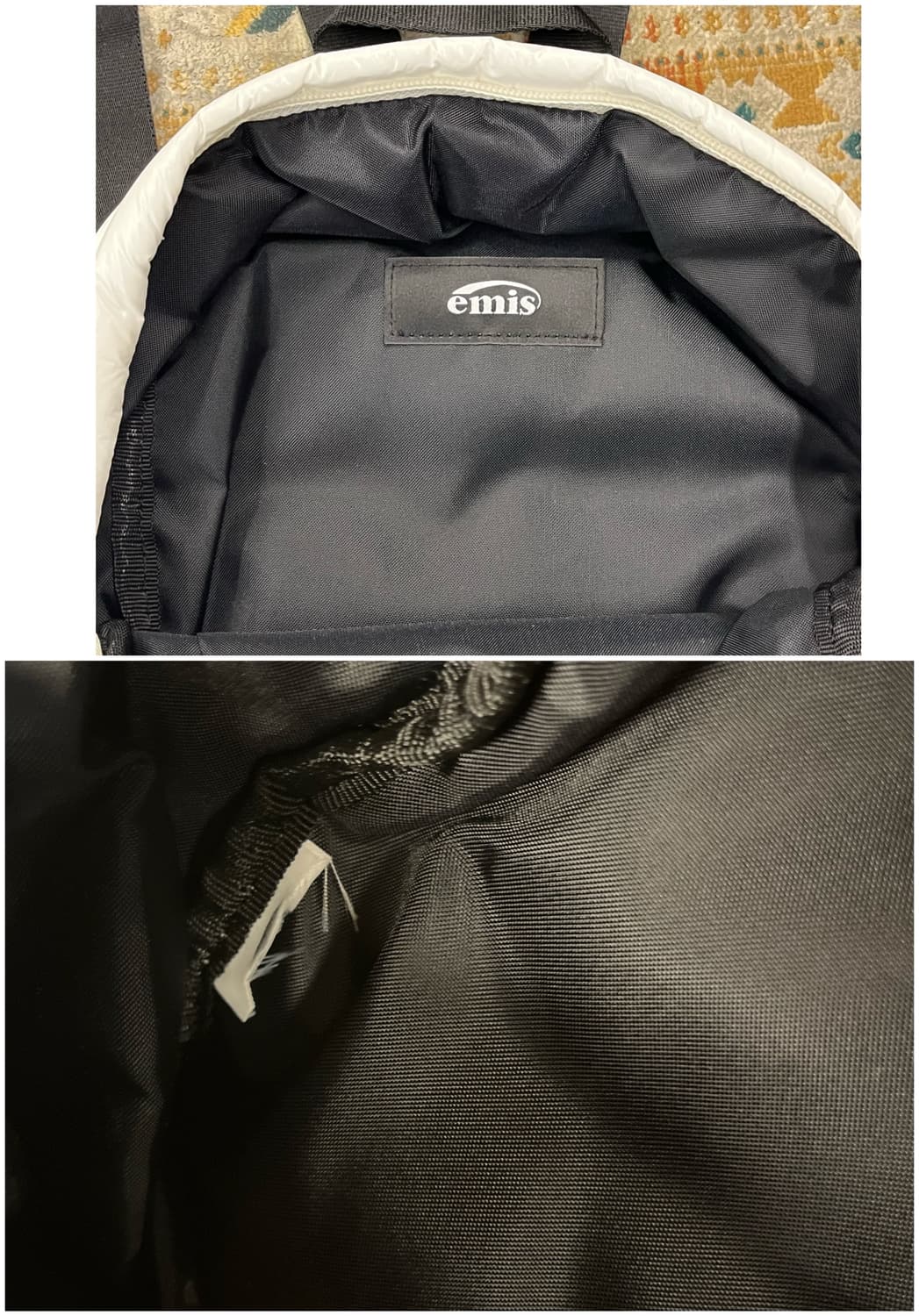 이미스 글로시 패디드 미니 백팩 화이트 #csz3074  상품이미지8