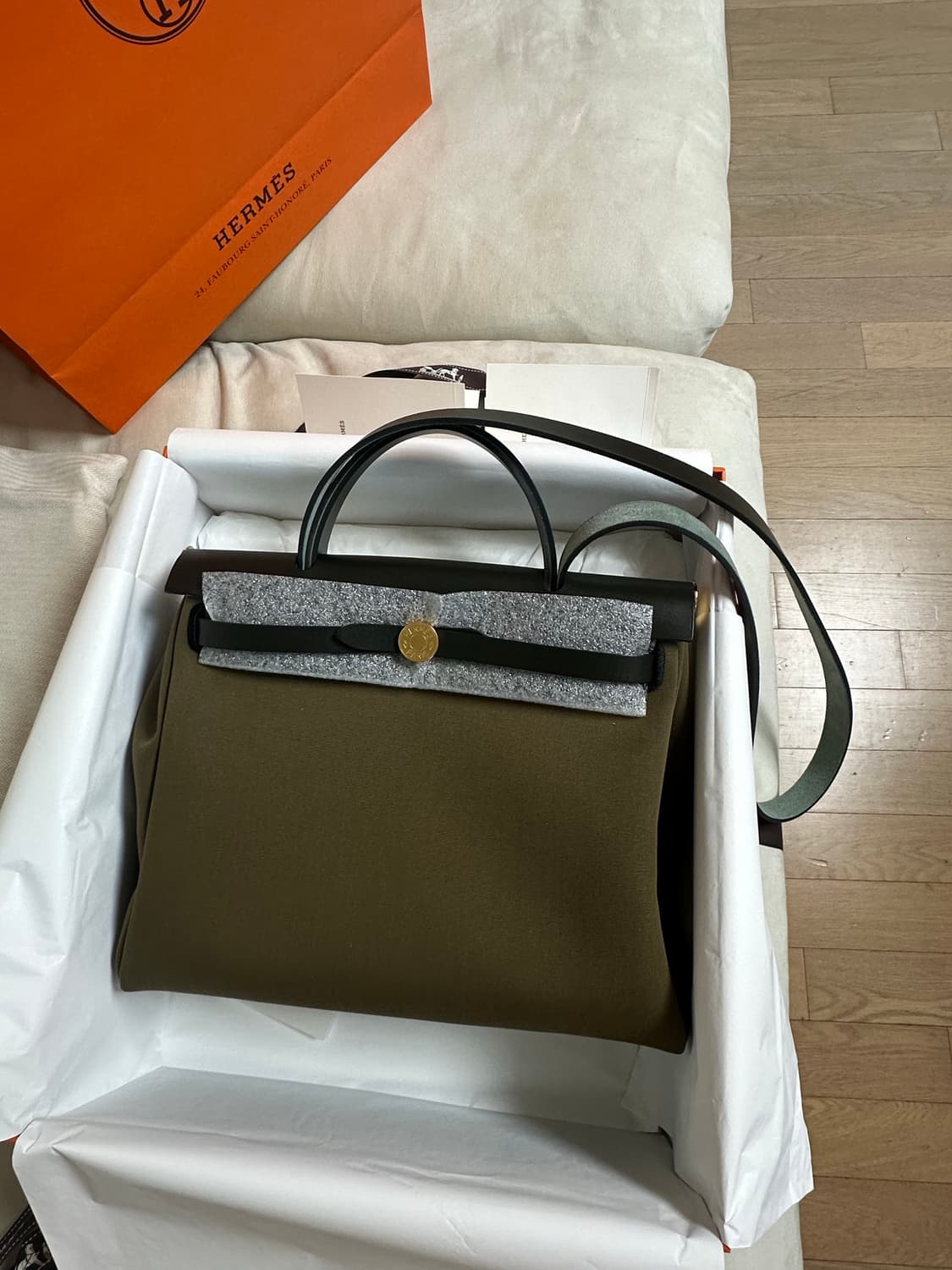 [국내 유일 컬러/금장] 에르메스 Herbag Zip 31 올리브카키 상품이미지3