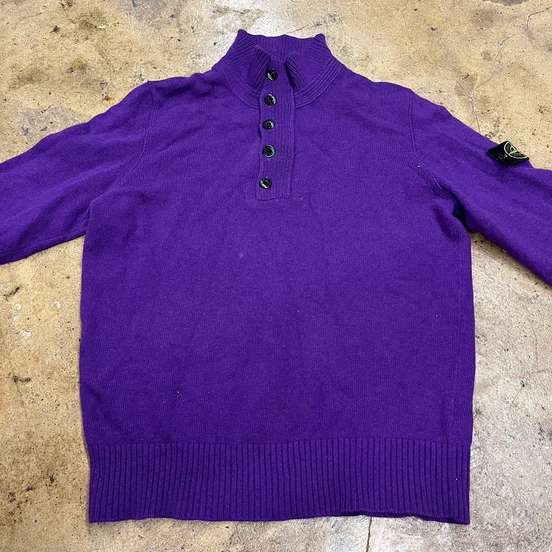 [정품/XXXL] 스톤아일랜드 하프집업 버튼 니트 퍼플 b10 상품이미지3
