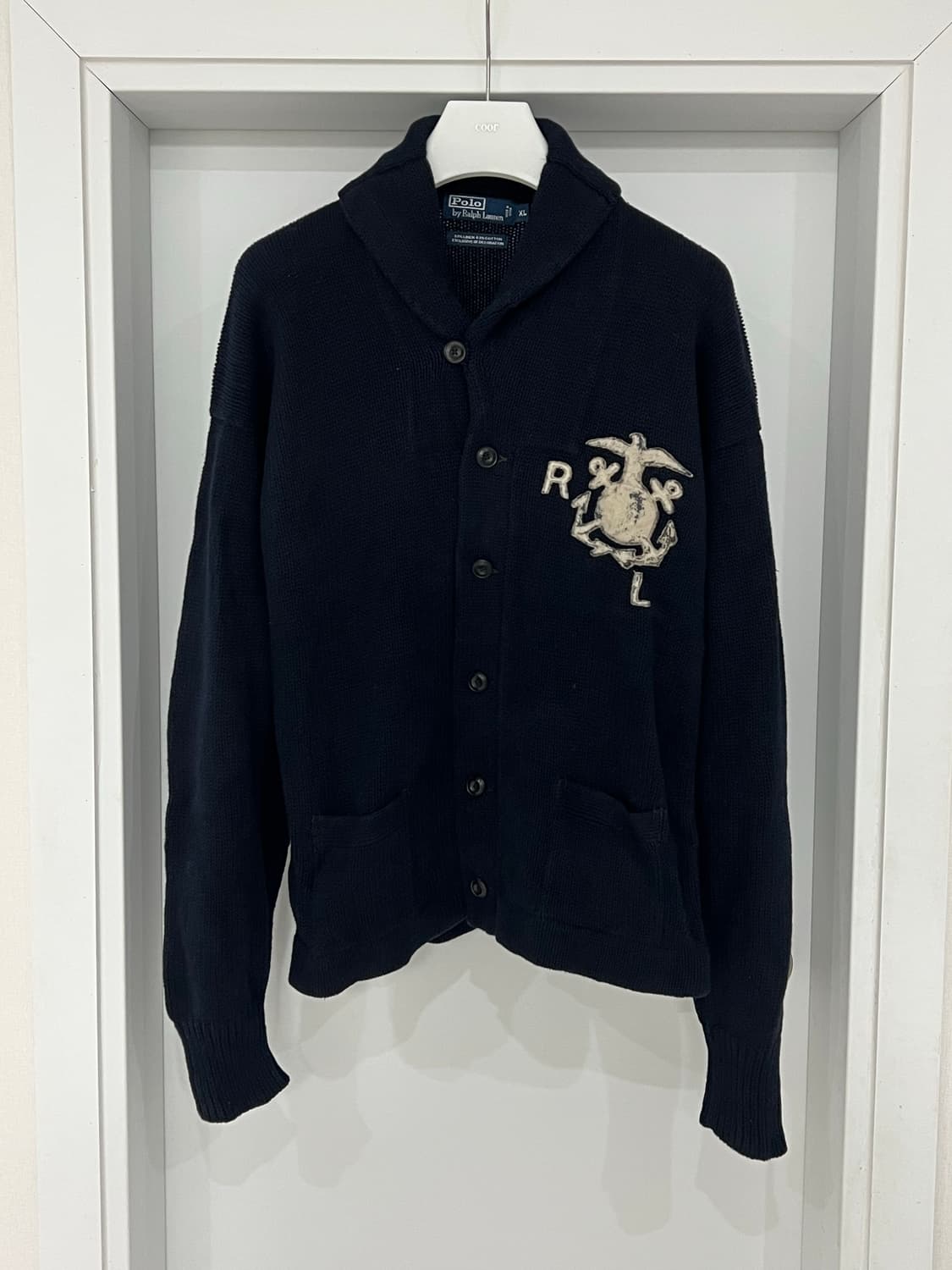 폴로 랄프로렌 RL 린넨 코튼 숄카라 니트 가디건 상품이미지2