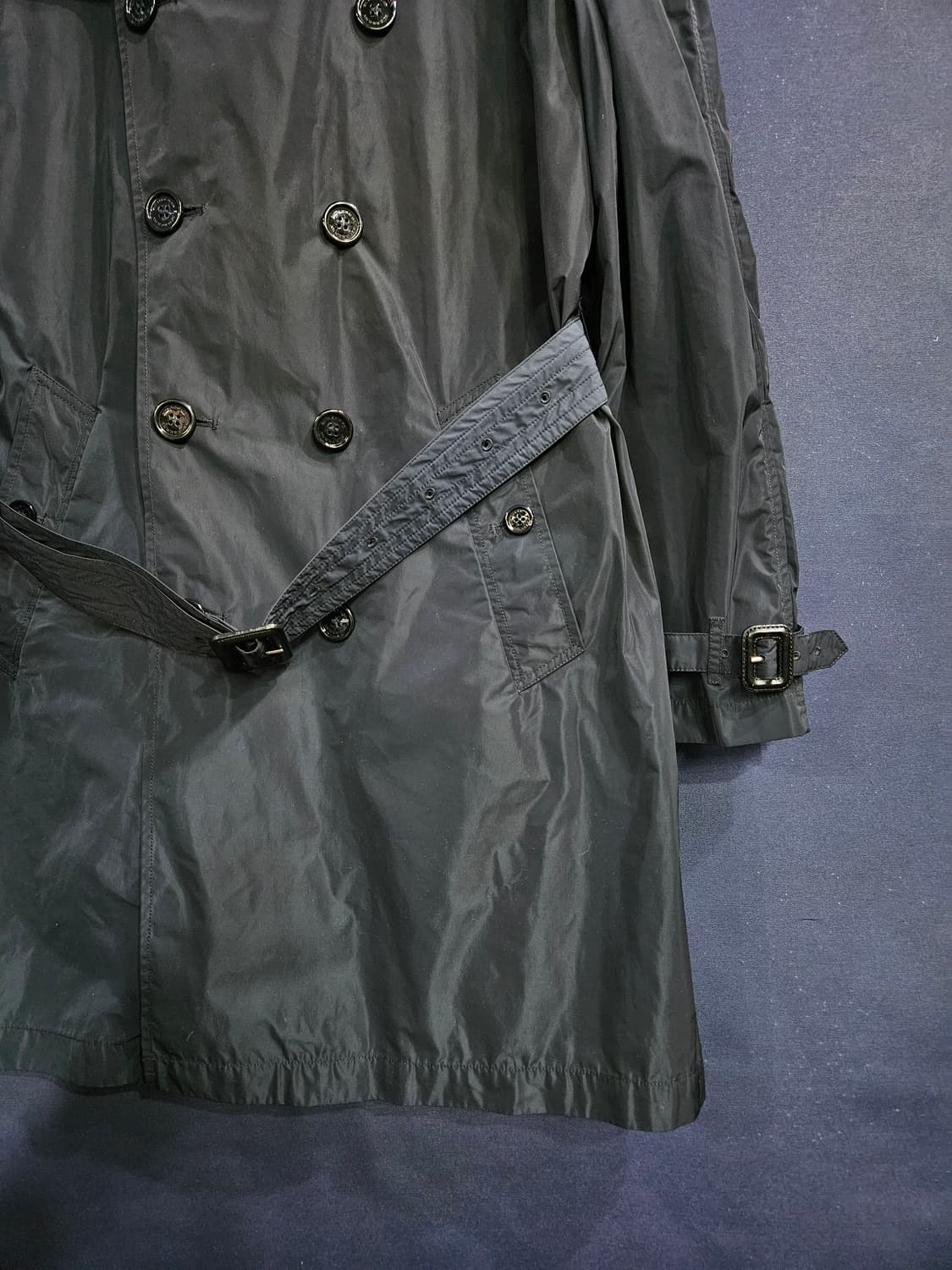 버버리 네이비 남성 105 더블 트렌치코트  상품이미지6