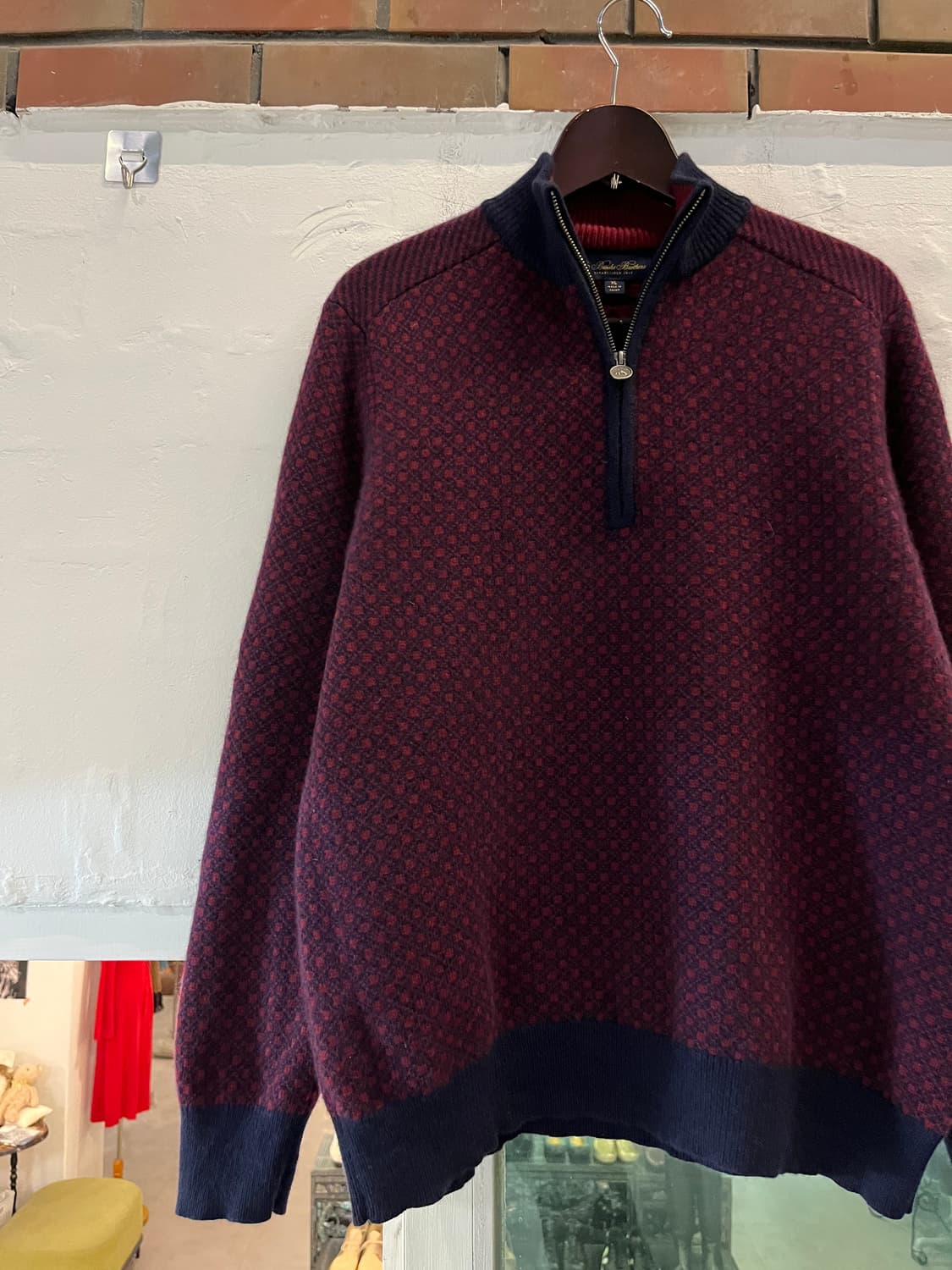 Brooks Brothers 메리노 울 하프집업 니트 XL 상품이미지4