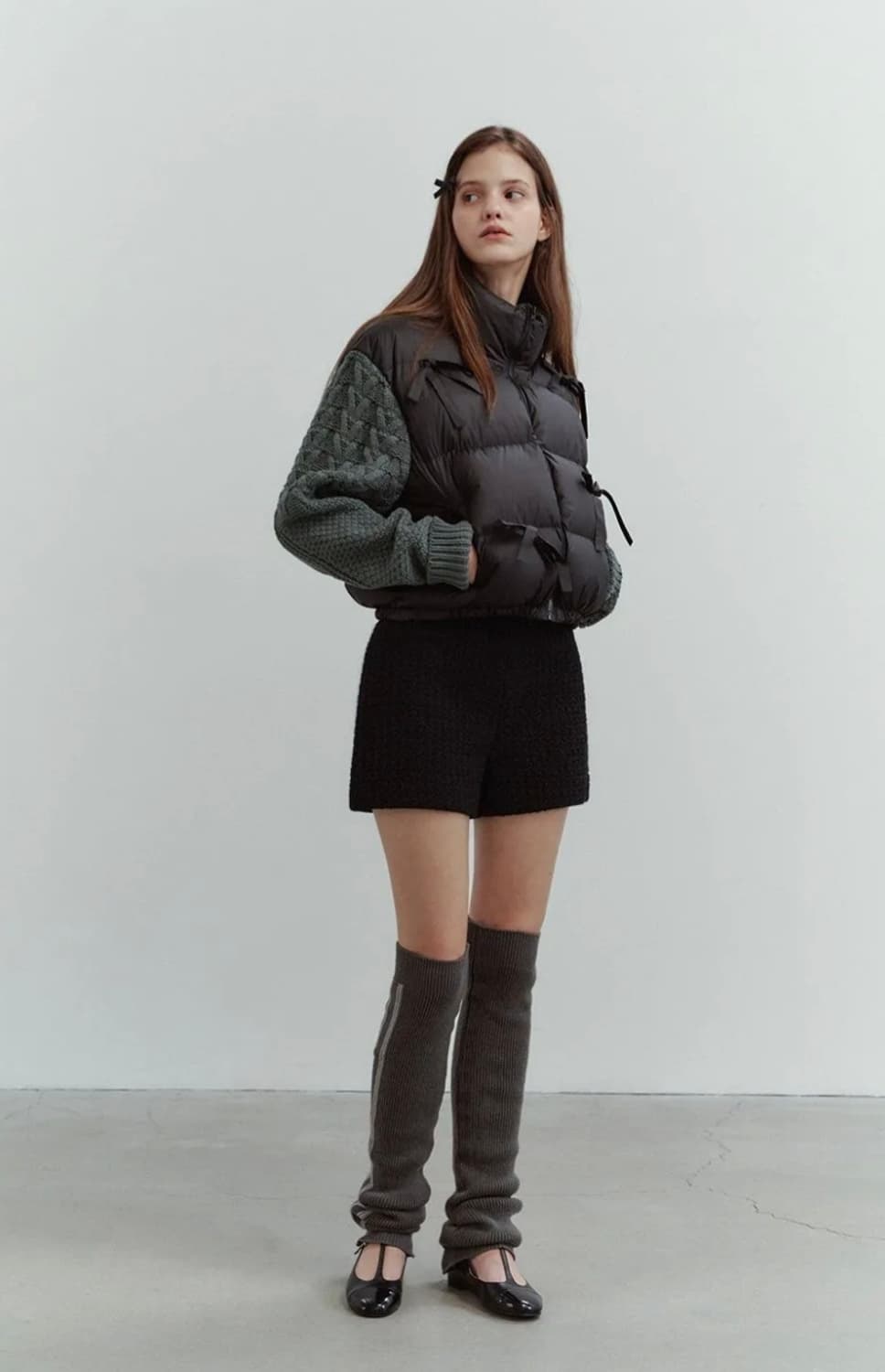 Thetis 더티스 롱 니트 라인 레그워머 새상품 상품이미지6