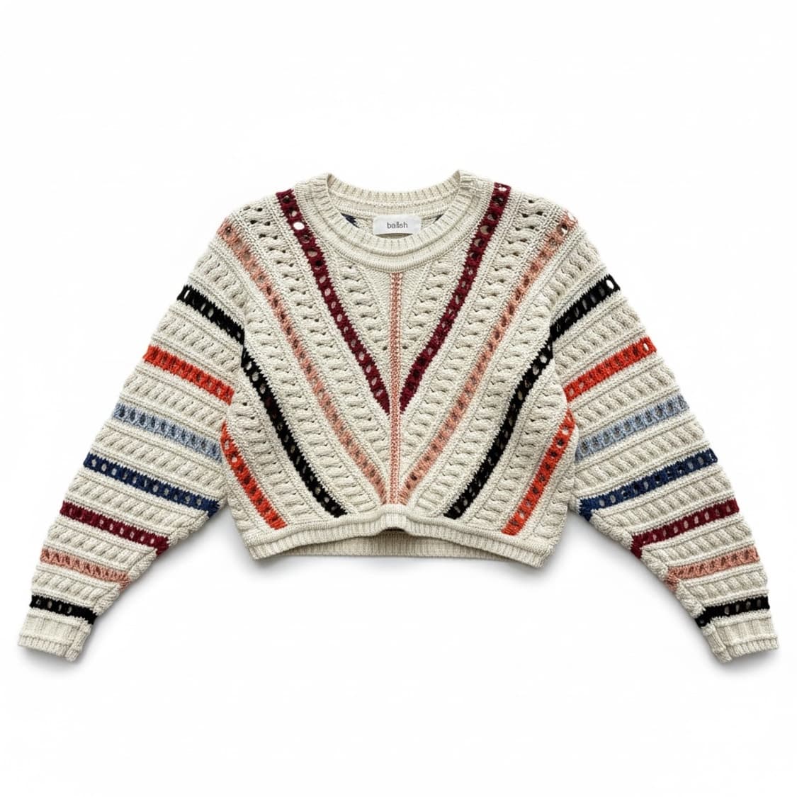 바쉬 스트라이프 니트 아이보리 00S 상품이미지1