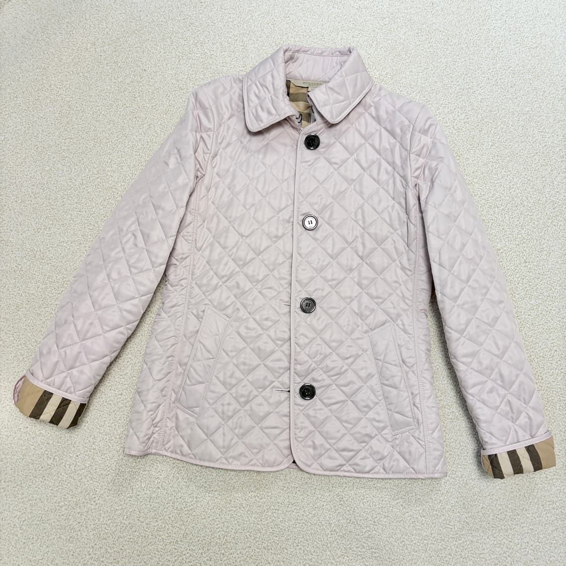 버버리 브릿 퀼팅 자켓 핑크 상품이미지5