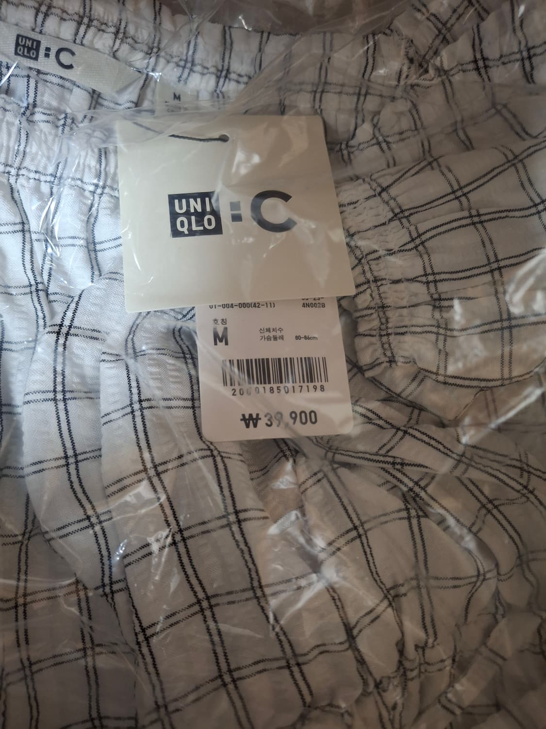 유니클로 : C 체크 크롭 예쁜 블라우스 상품이미지6