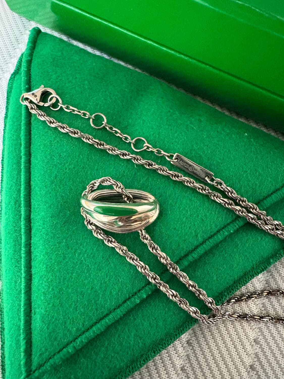 정품)보테가베네타 실버목걸이 상품이미지5