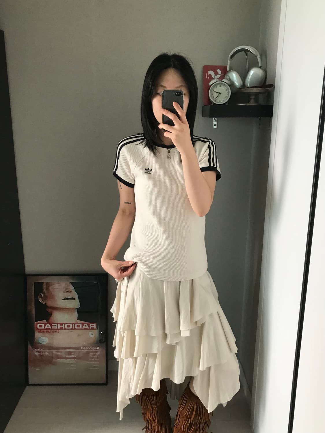 아디다스 트레포일 사이드라인 와플 반팔티 상품이미지2