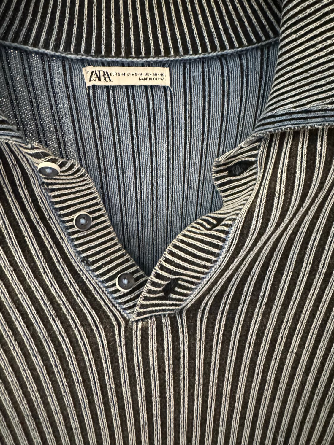 ZARA 남성 골지 카라 니트 M 상품이미지2