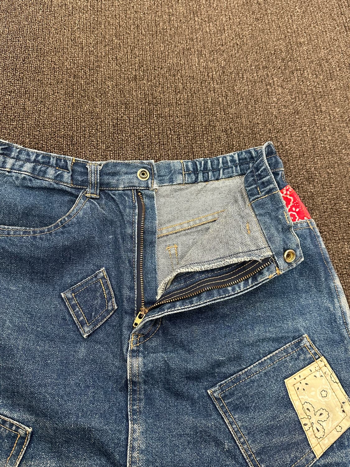 OS)Meli Melo vintage 패치워크 데님 미니 스커트 상품이미지3